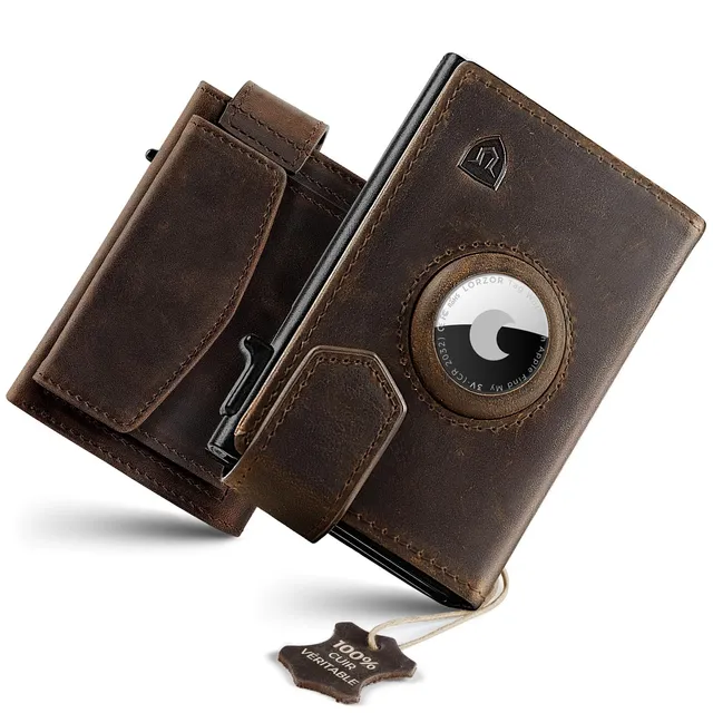 lorzor-airtag-portefeuille-homme-cuir-brun-fonc-magn-tique image 1