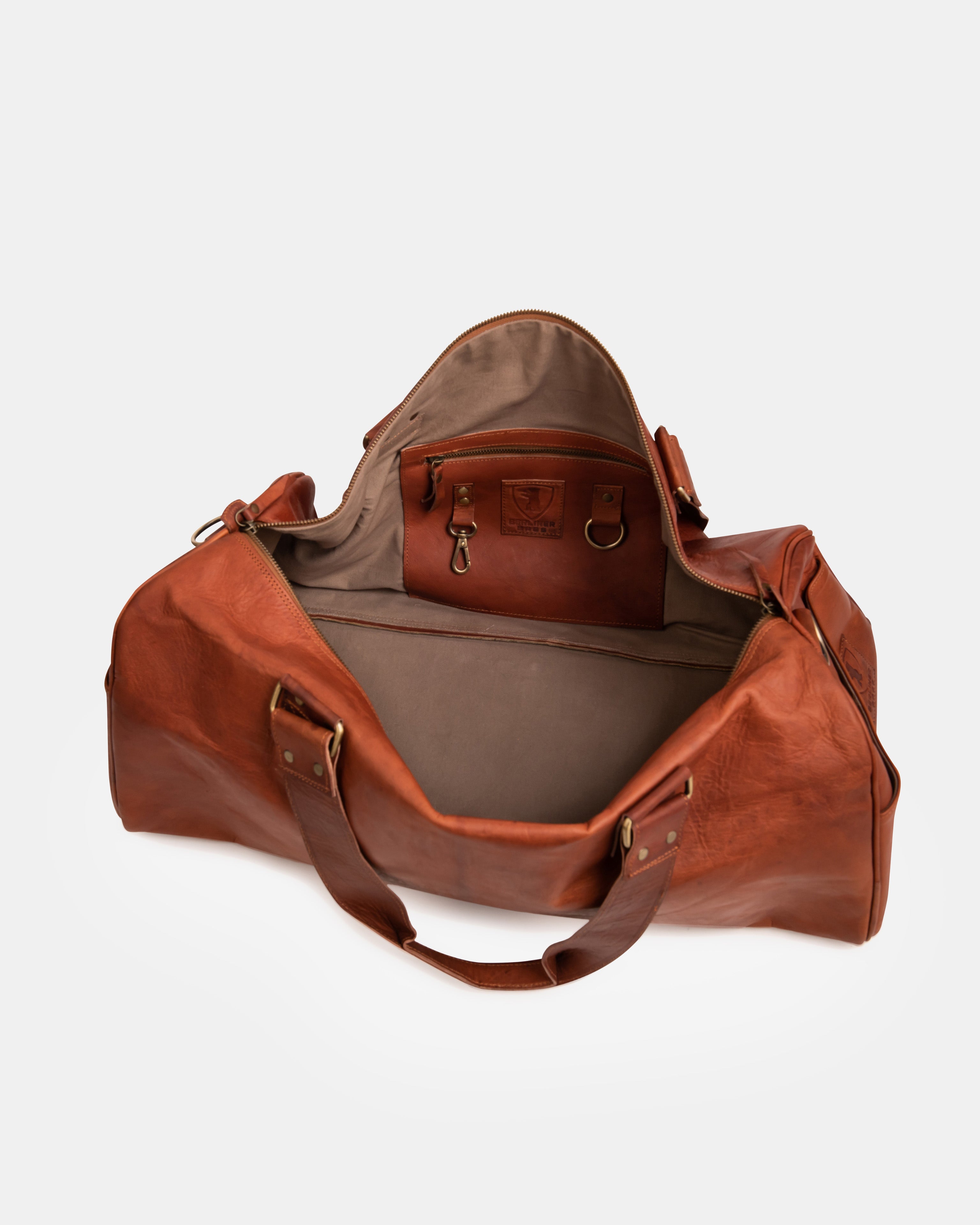 berliner-bags-oslo-sac-voyage-cuir-marron-vintage-week-end image 5