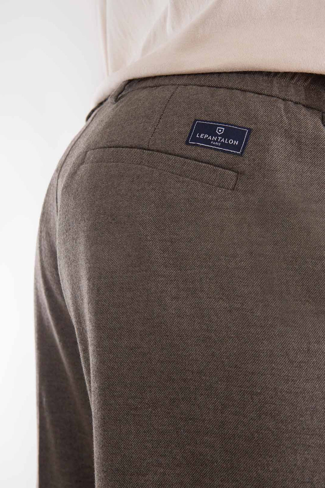 le-pantalon-chaud-beige-pantalon-flanelle-beige-coton image 5