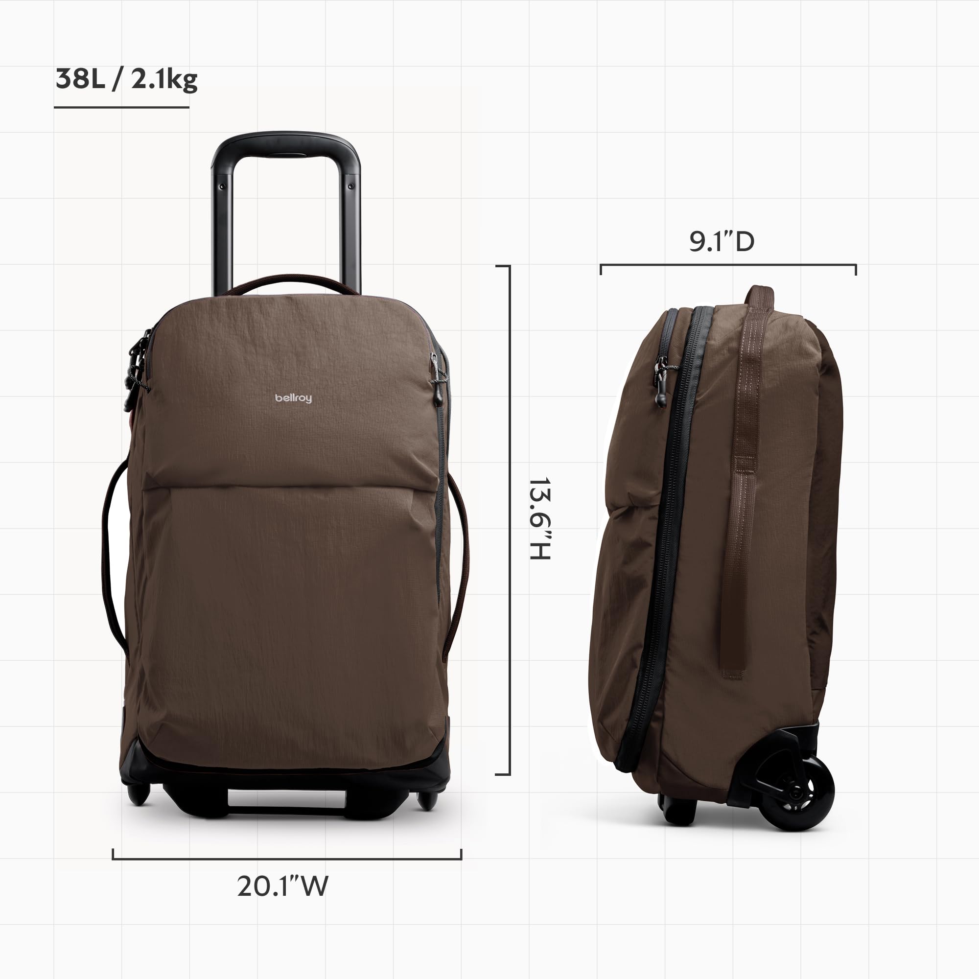 bellroy-luggage-lite-carry-on-valise-cabine-riverrock-38l image 2