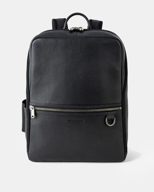 berliner-bags-helsinki-sac-dos-cuir-noir-minimaliste image 1