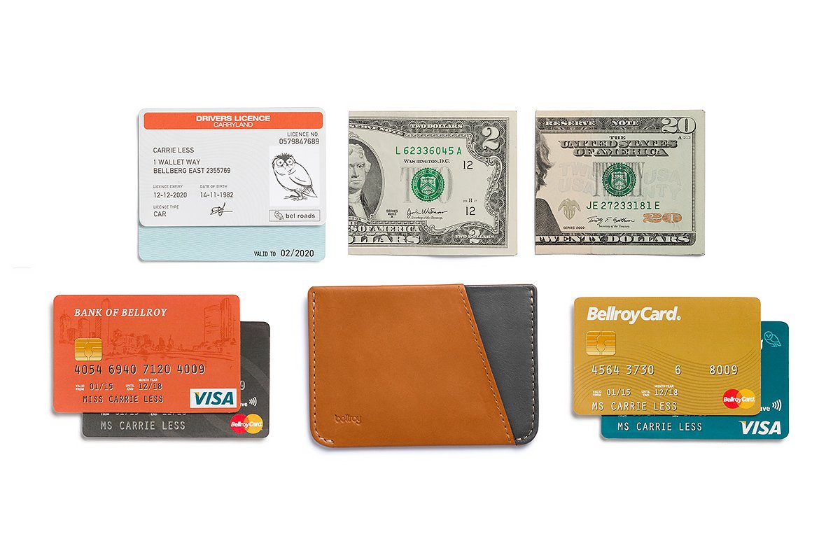 bellroy-micro-sleeve-portefeuille-cuir-caramel-ultra-fin image 3