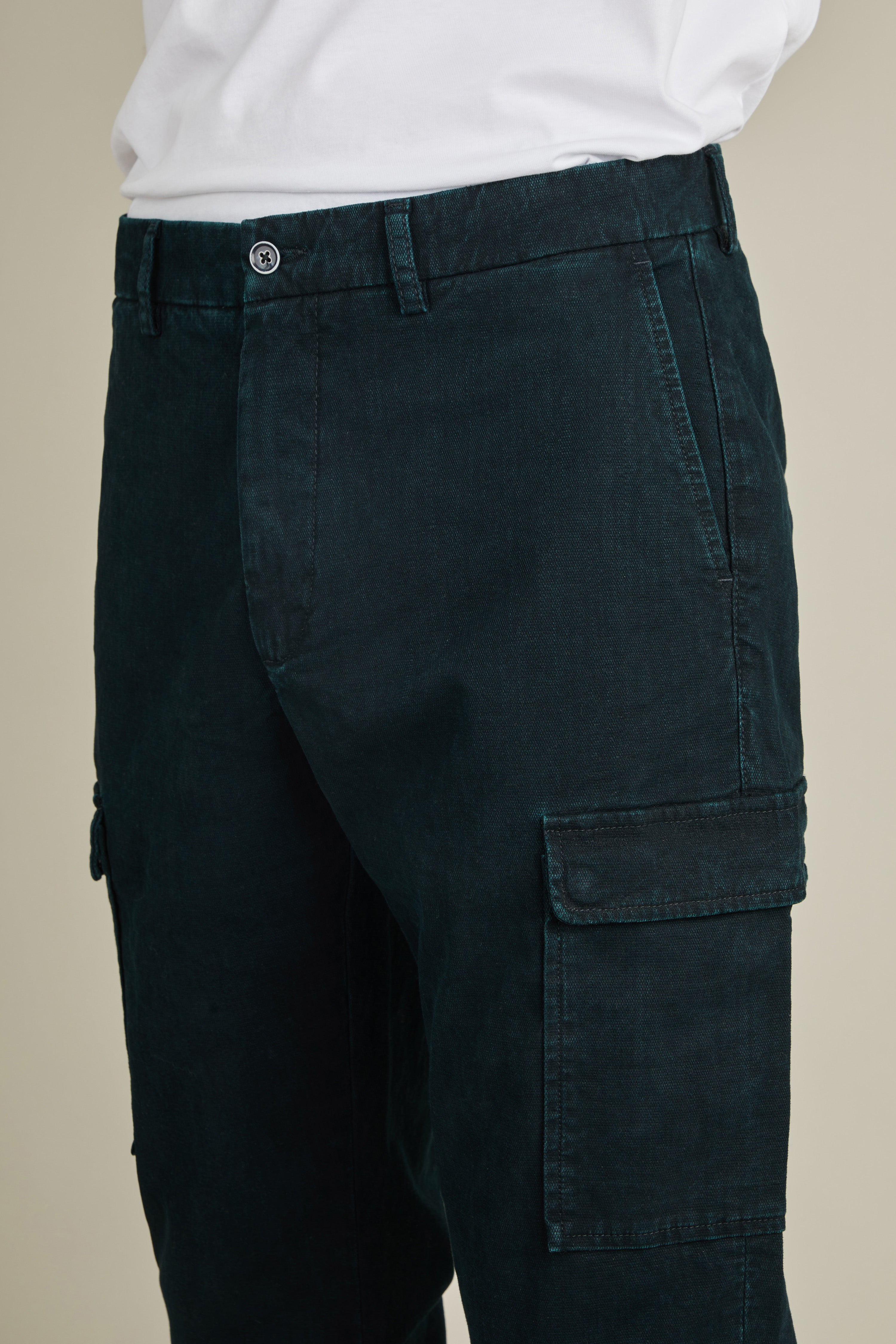 le-pantalon-cargo-vert-pantalon-homme-coupe-carotte image 3