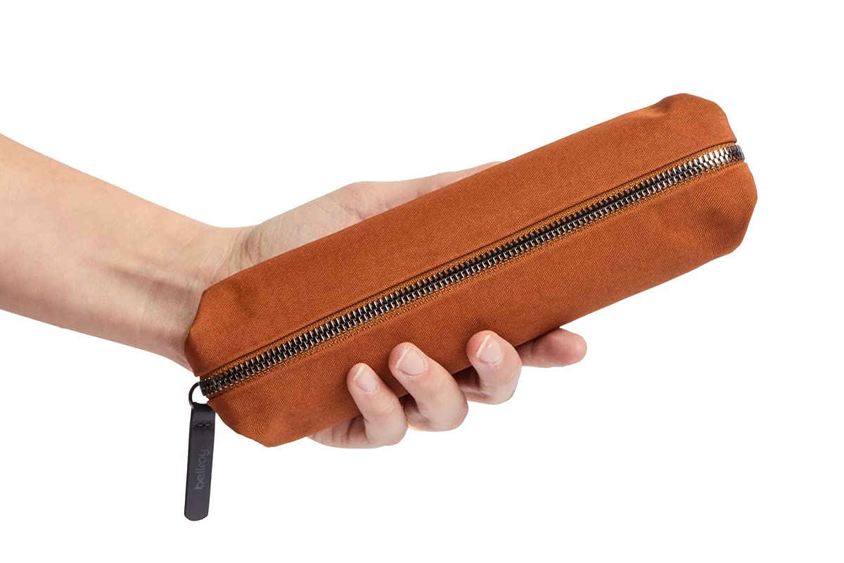 bellroy-pencil-case-trousse-stylos-bronze-tissu-cuir-vide-poche image 7