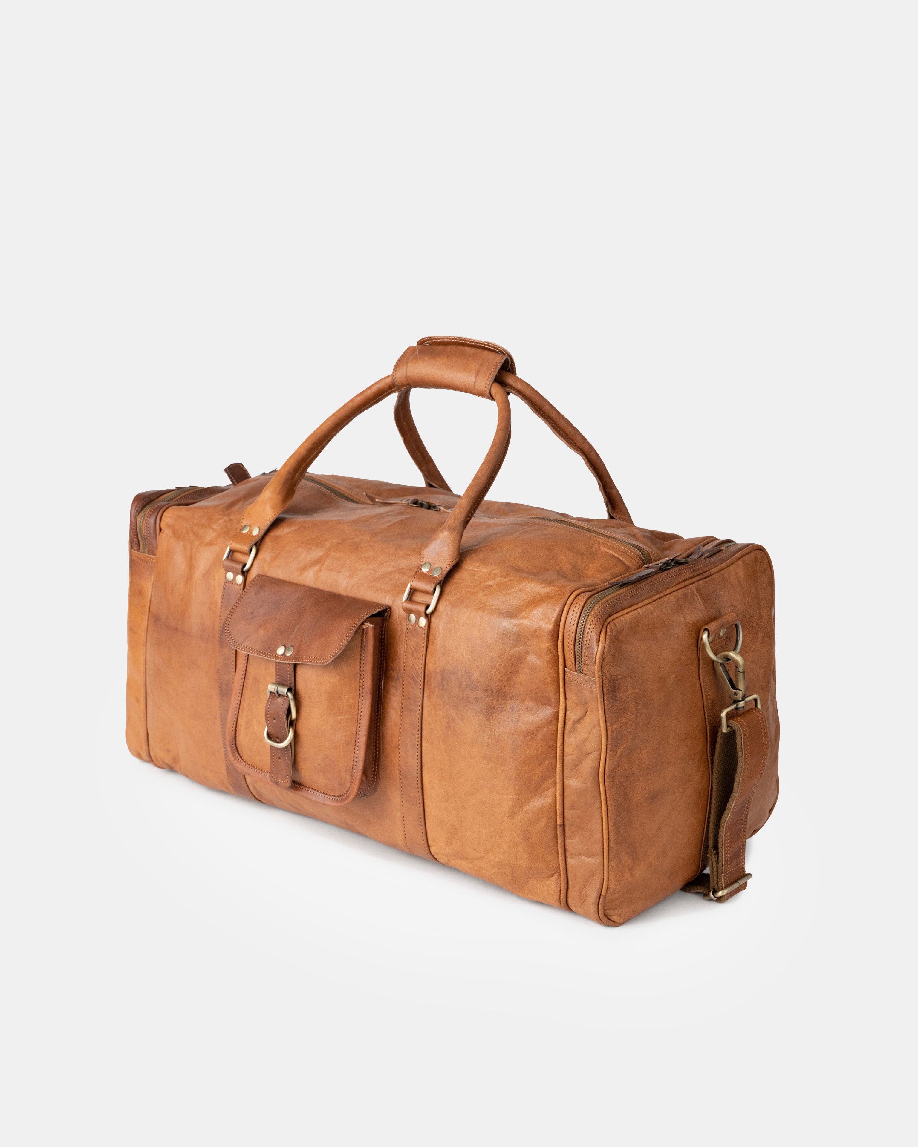 berliner-bags-new-york-sac-voyage-marron-vintage-l image 3