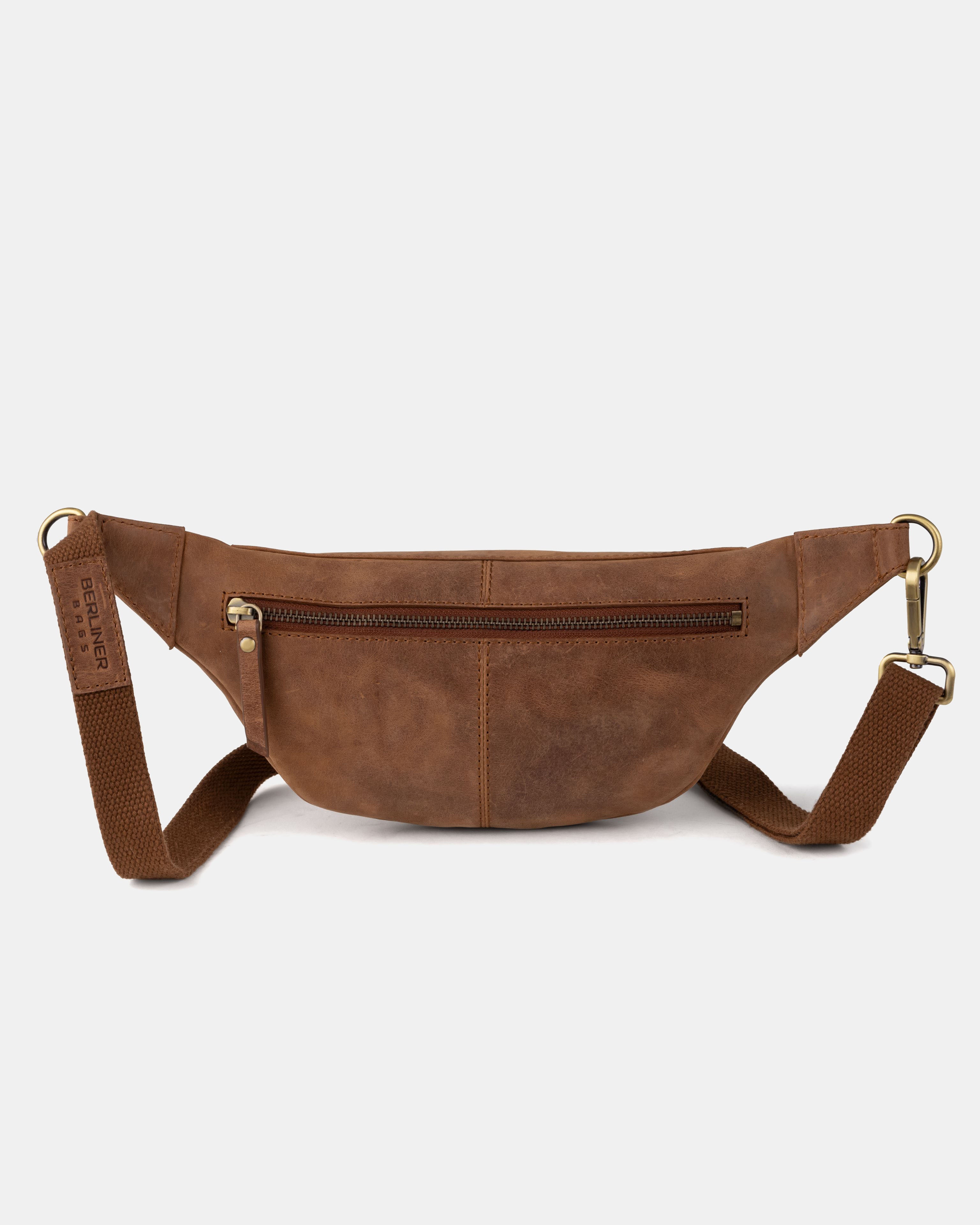 berliner-bags-kai-xl-sac-banane-camel-cuir-vintage image 3