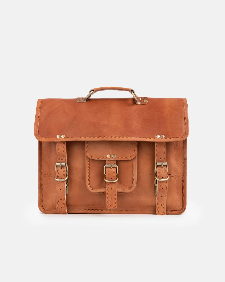 berliner-bags-berlin-sac-messenger-m-marron-vintage-cuir image 1
