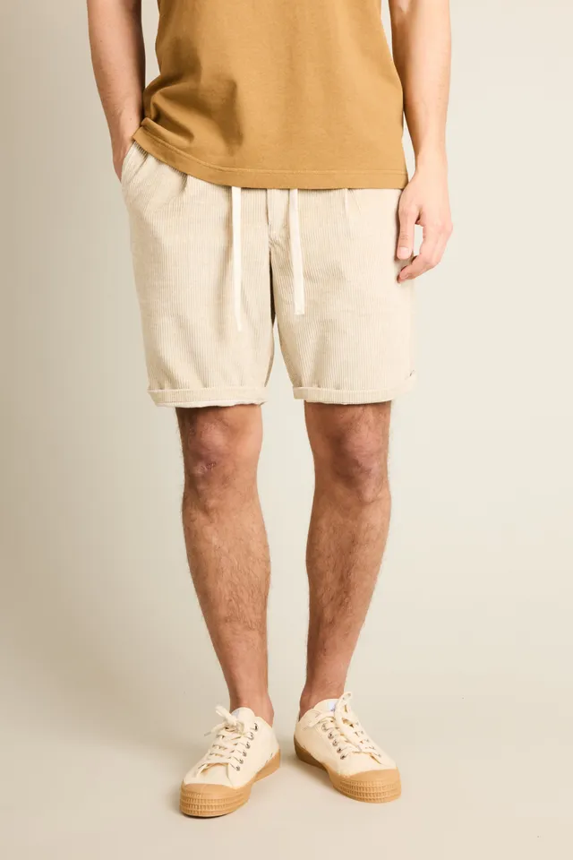 le-pantalon-bermudas-homme-bermuda-velours-ecru-ete image 1