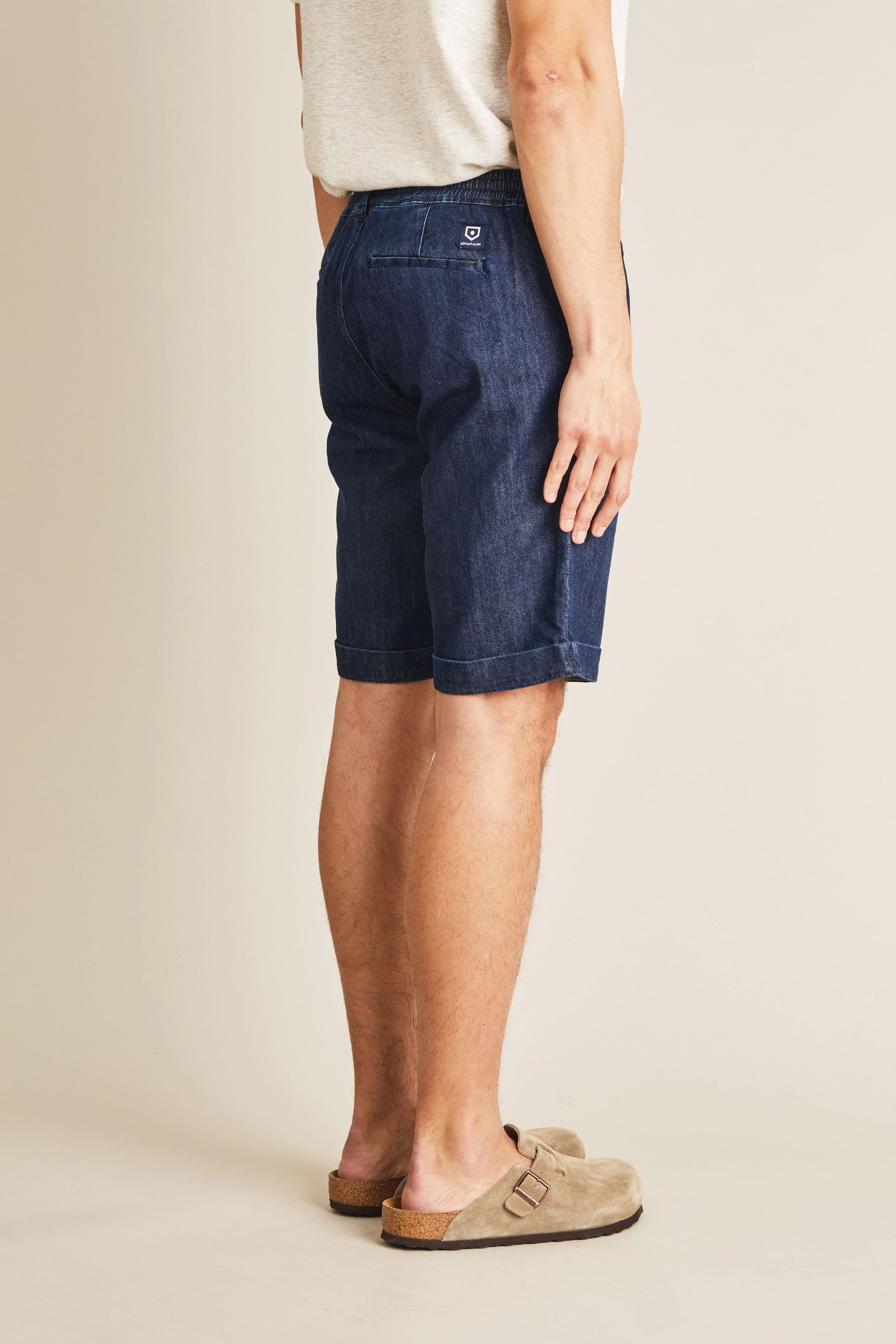 le-pantalon-bermudas-homme-fatigue-short-bleu-stone-stretch image 4