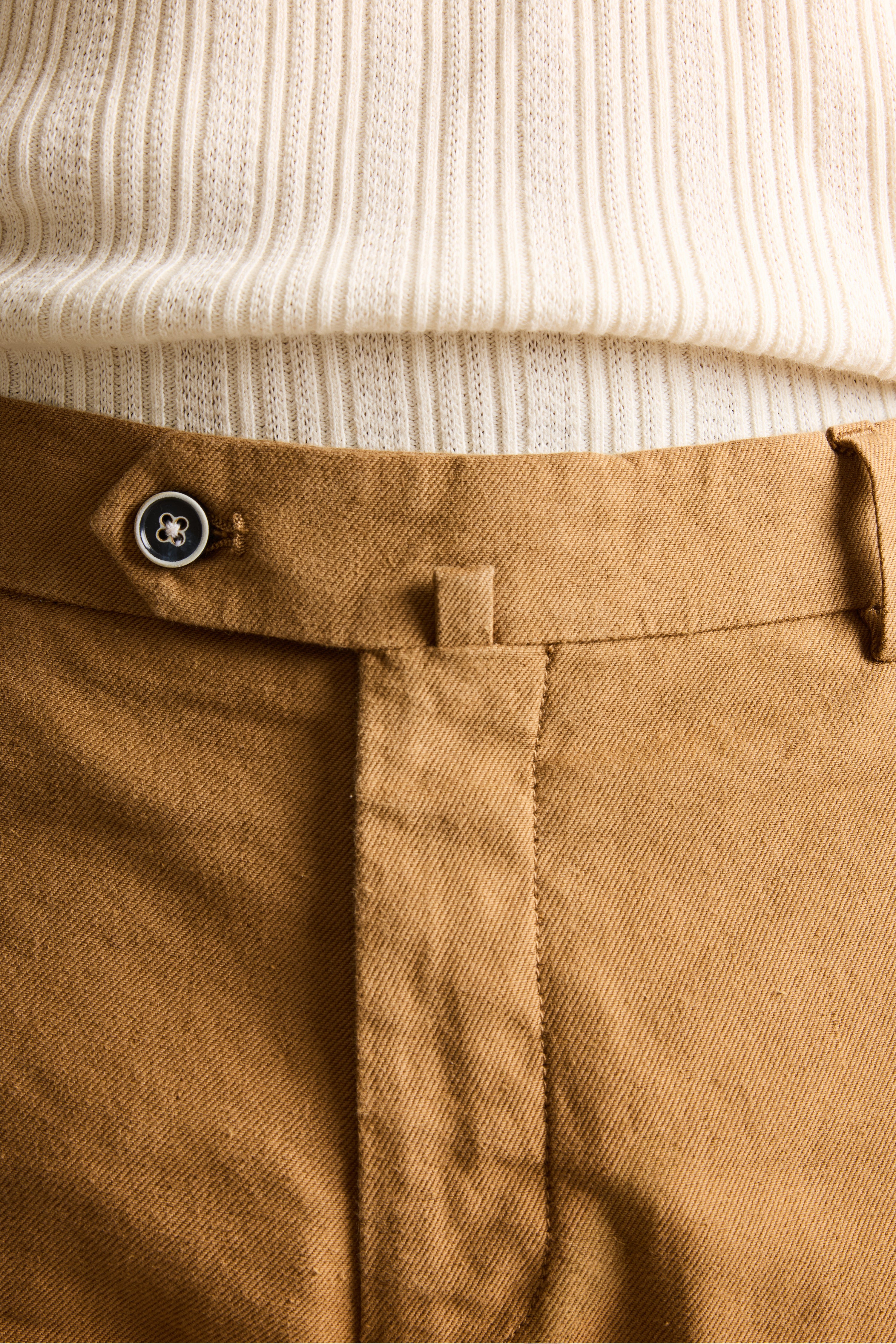 le-pantalon-chinos-homme-caramel-chino-coton-lin image 2