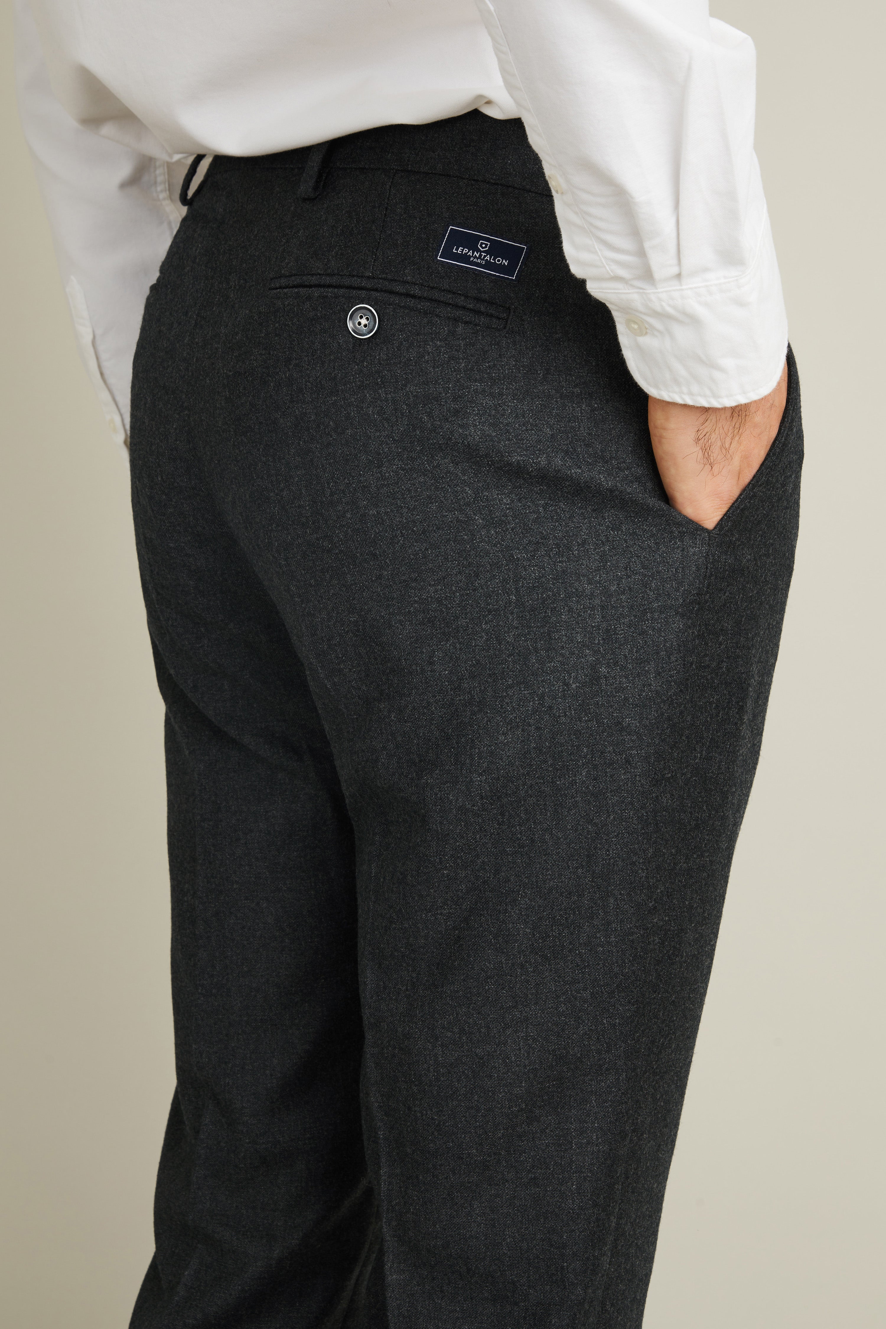 le-pantalon-flanelle-fm-lpfr-2-pantalon-homme-gris-anthracite-laine image 3
