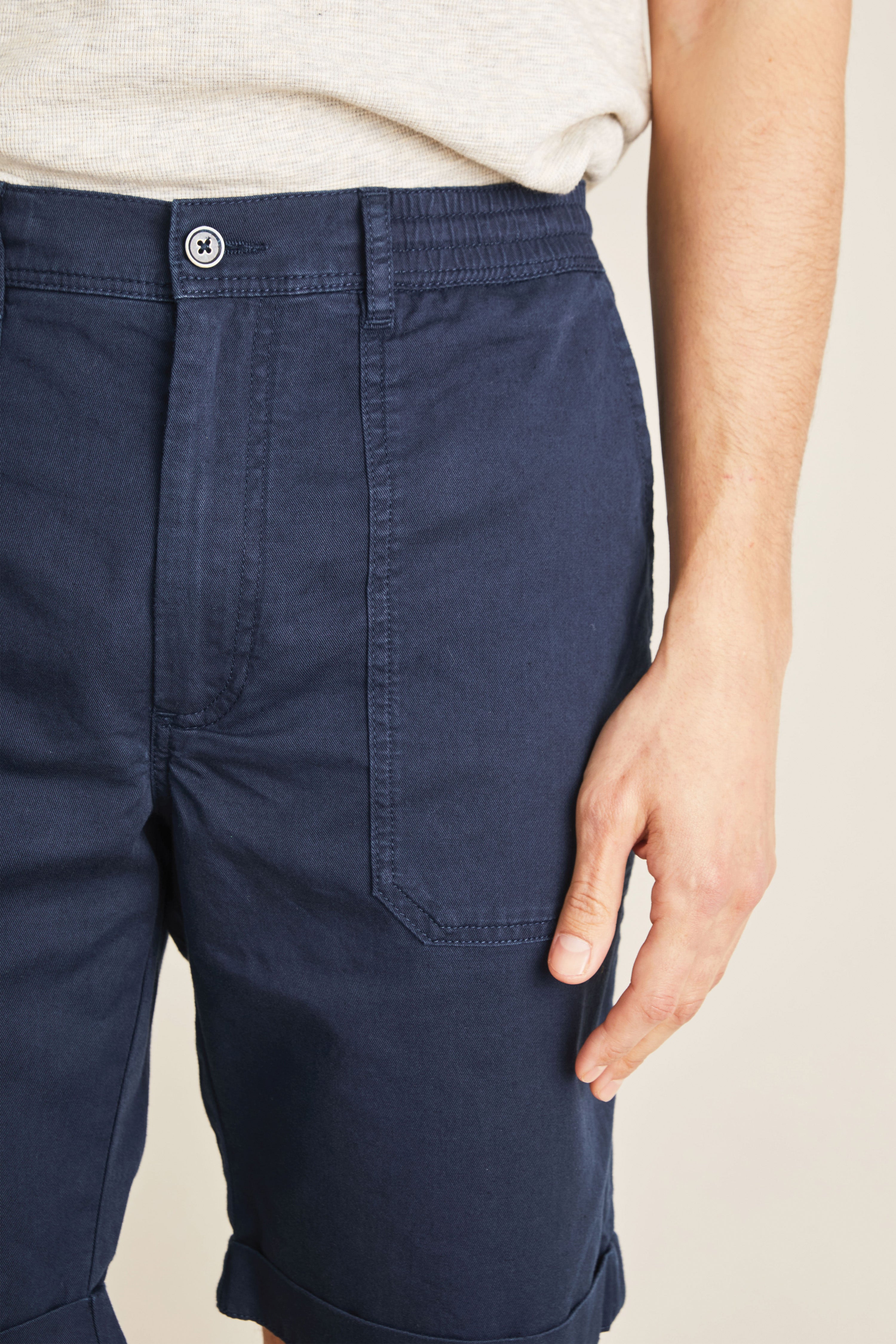 le-pantalon-bermudas-fatigue-short-bleu-marine-coton-lin image 3
