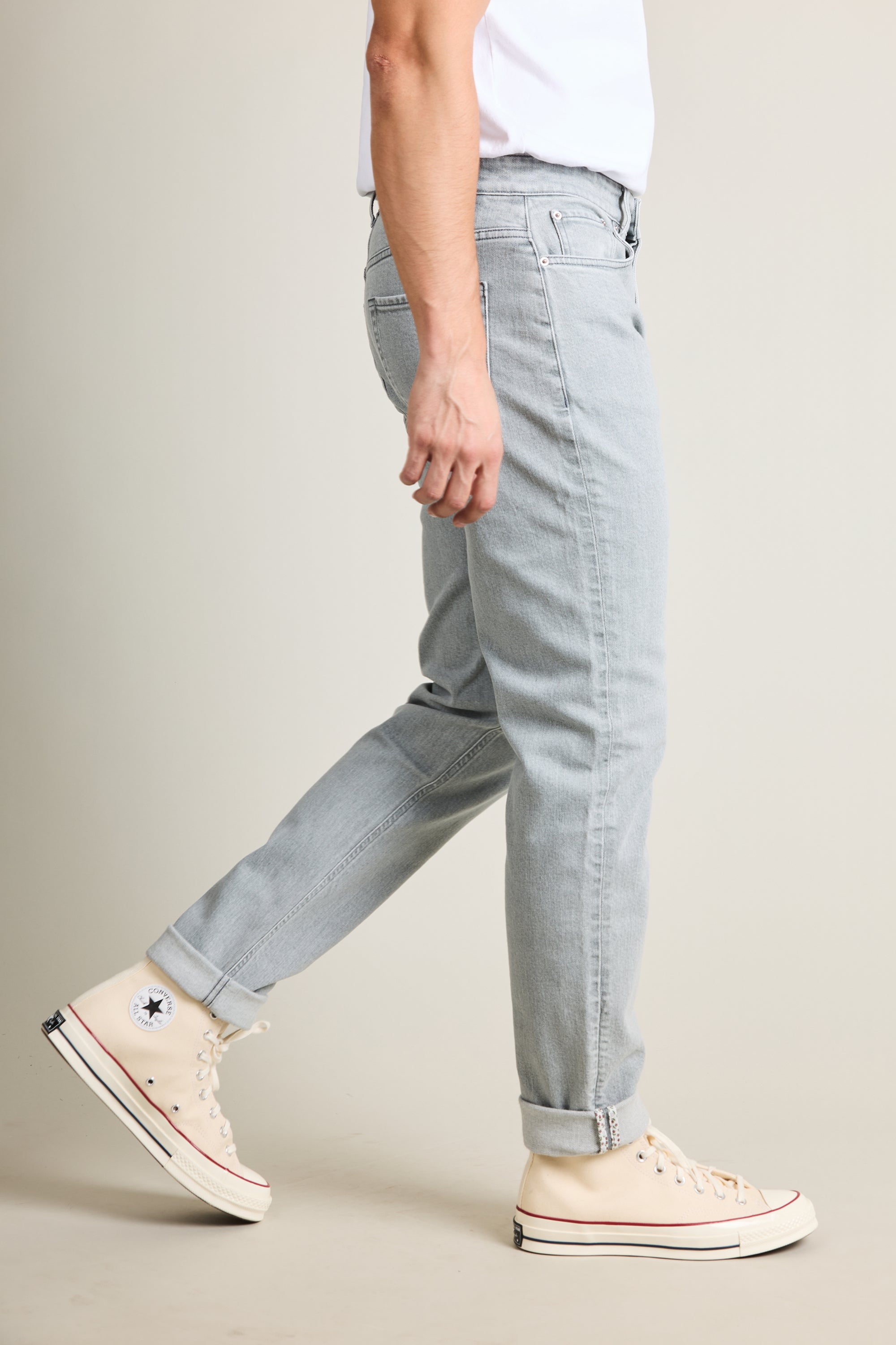 le-pantalon-jean-classique-gris-jean-homme-semi-slim image 5