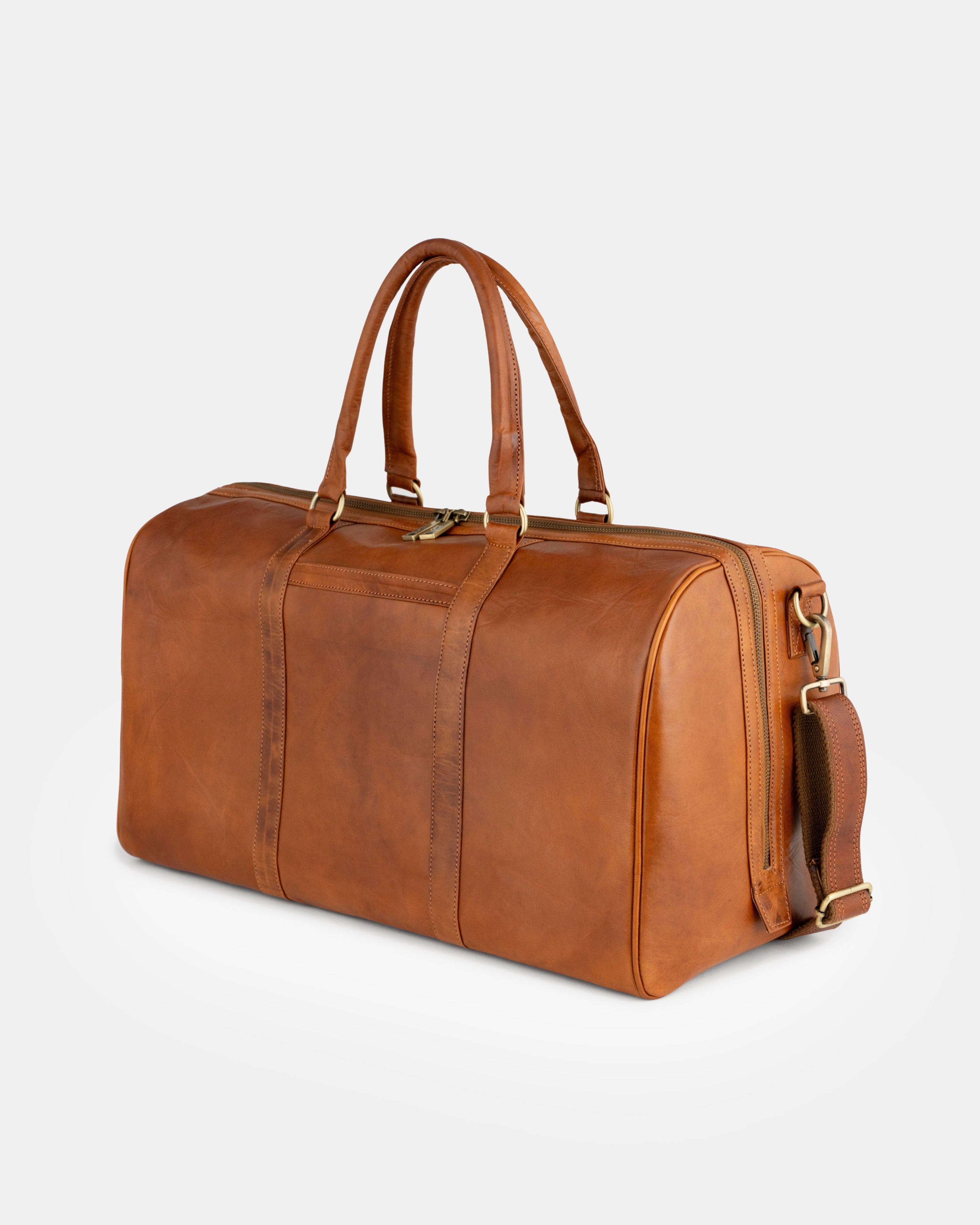 berliner-bags-boston-sac-voyage-cuir-marron-vintage image 4