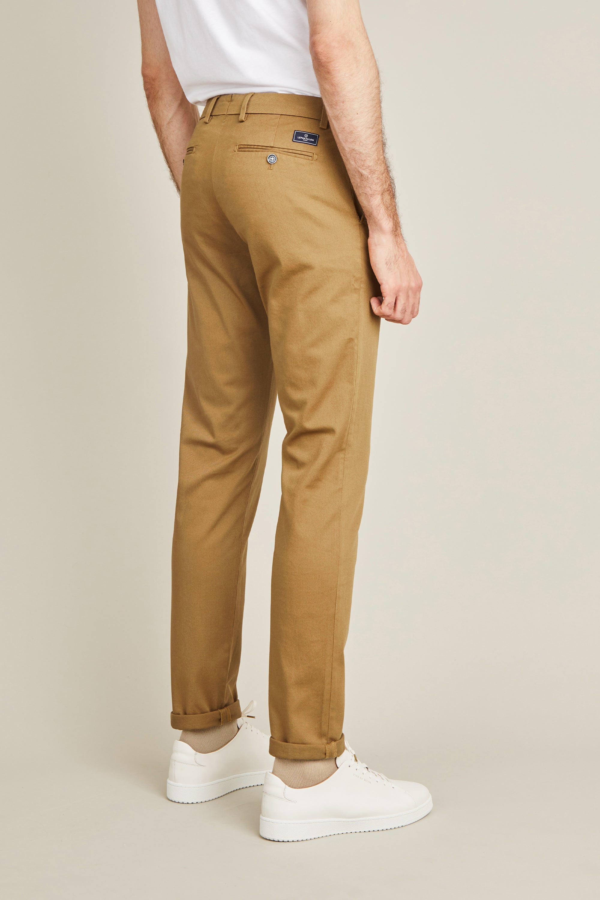 le-pantalon-chinos-fm-lpc-38-chino-beige-fonc-coton image 8