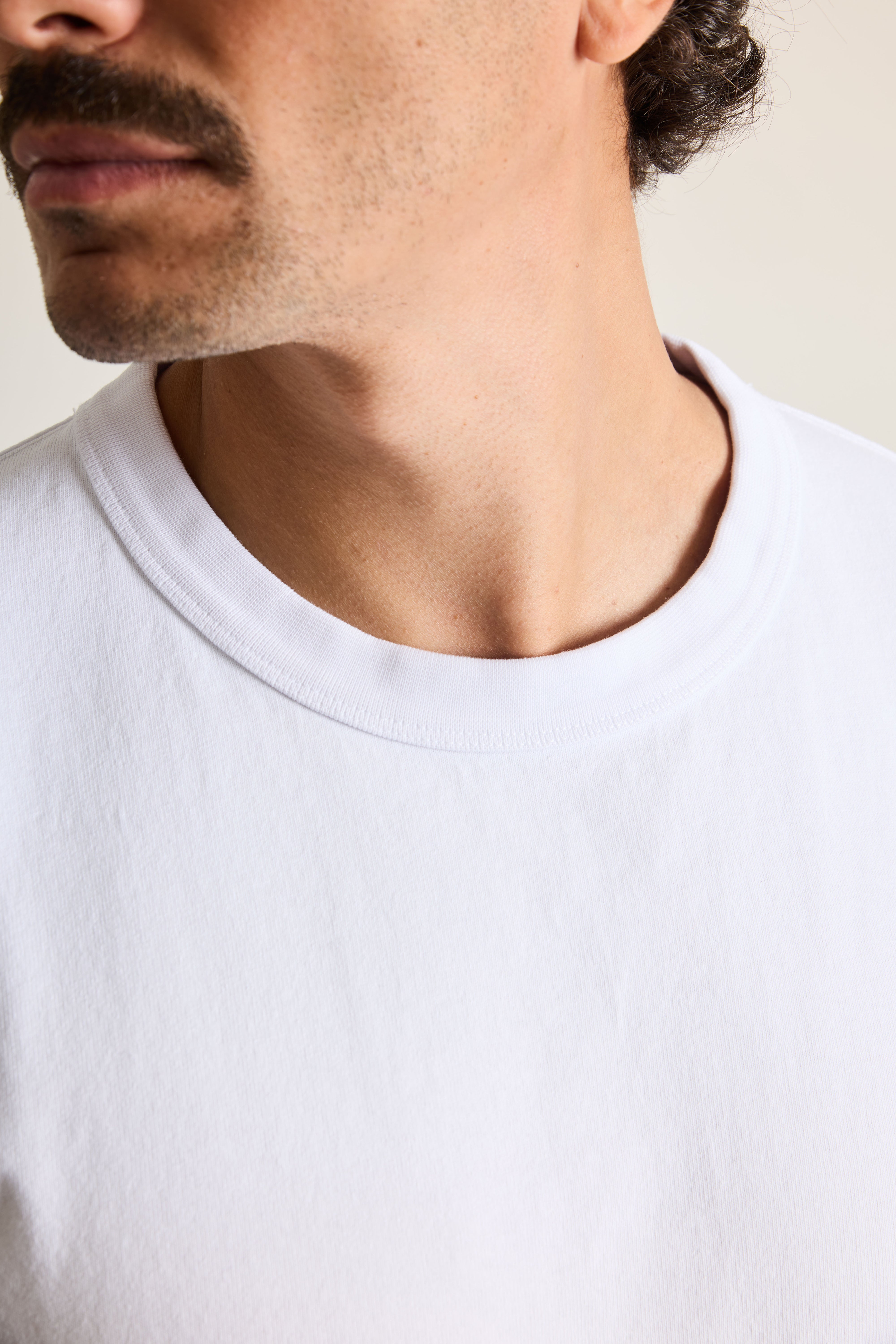 le-pantalon-t-shirts-homme-tee-shirt-coton-epais-blanc-100-coton image 2