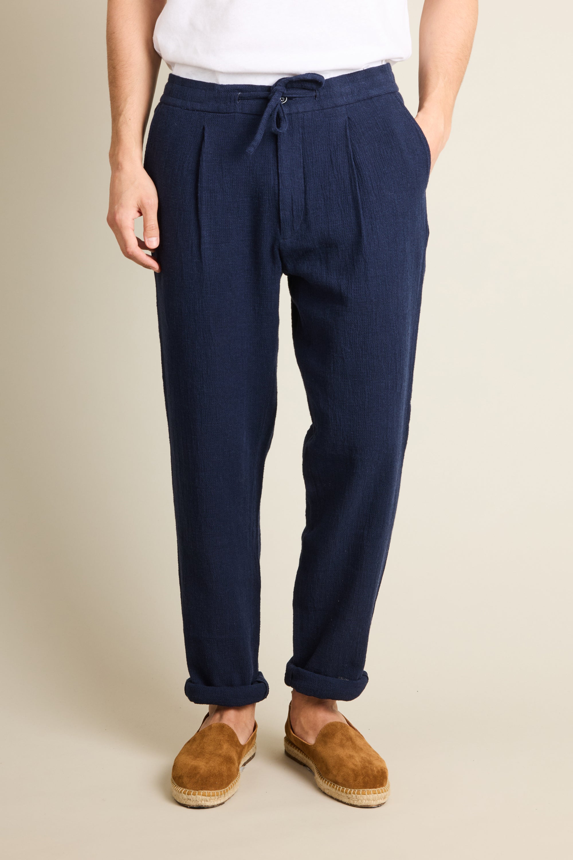 le-pantalon-jogging-fm-lpjog-6-jogpant-indigo-lin-et-coton image 4