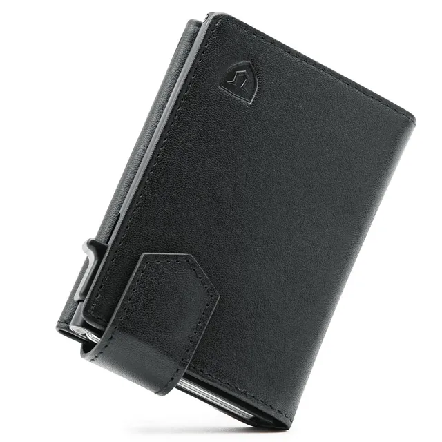 lorzor-leather-wallet-portefeuille-cuir-noir-10-cartes-rfid image 1