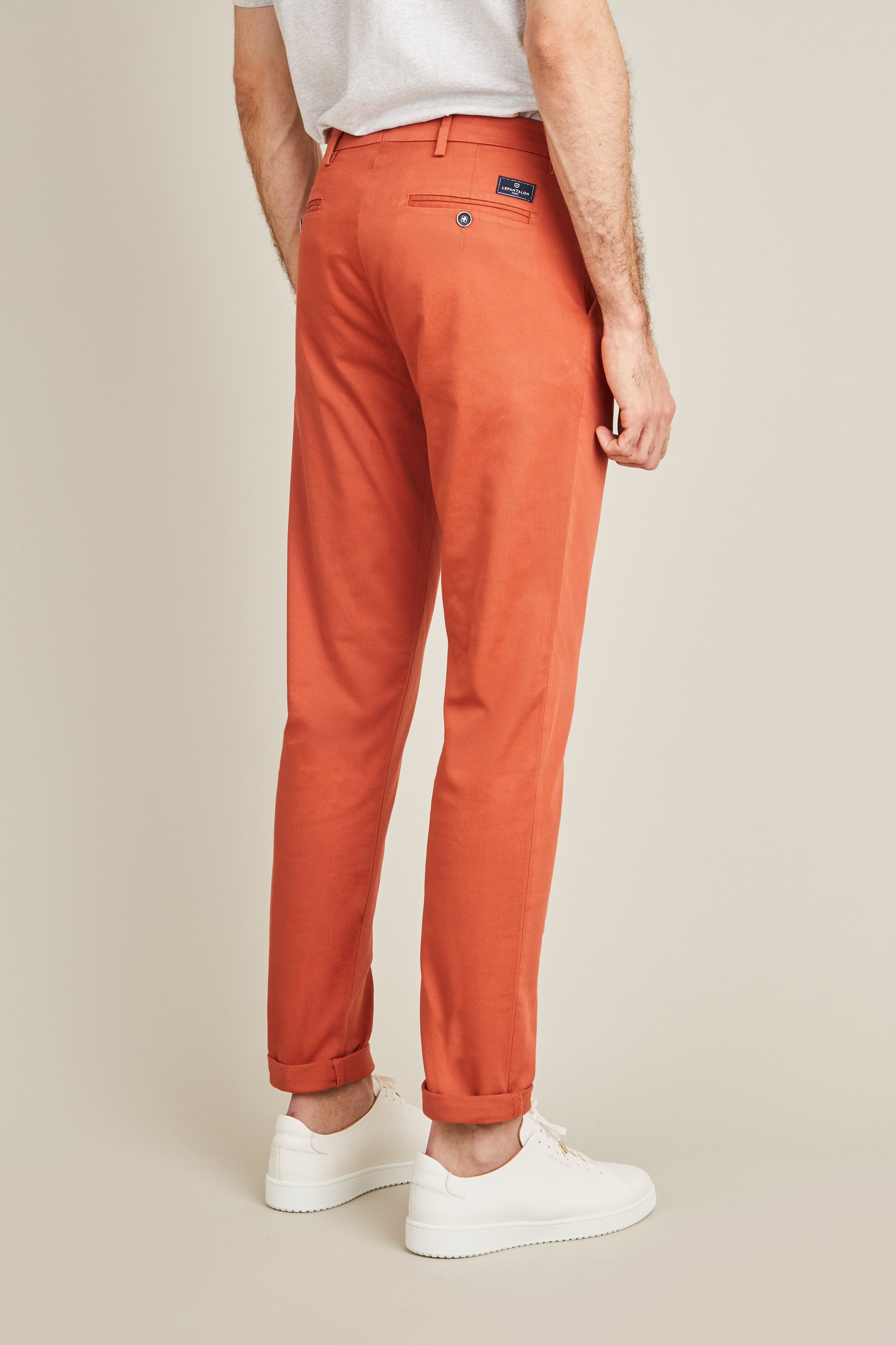 le-pantalon-chinos-homme-chino-tomette-chino-orange-slim image 4