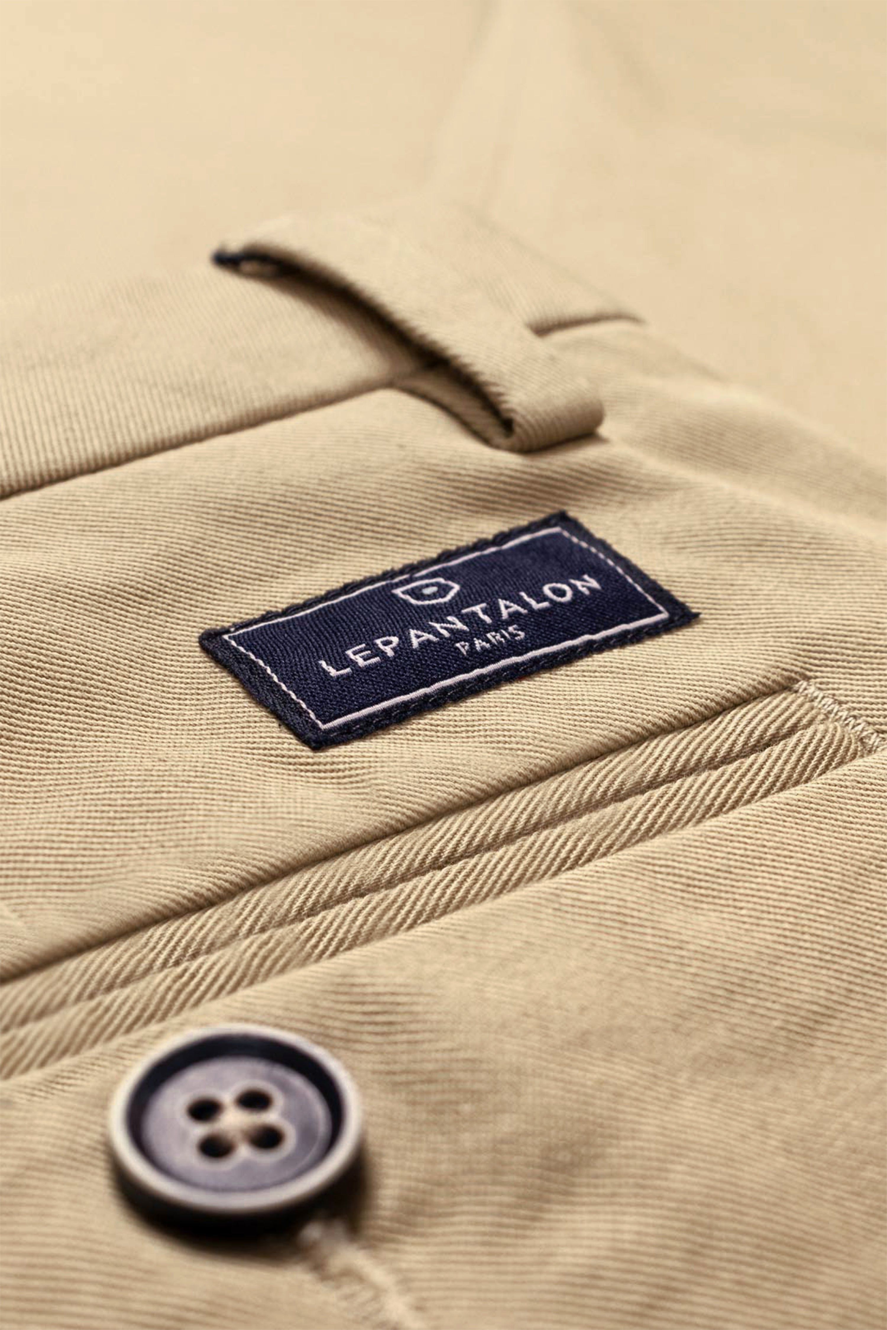 le-pantalon-bermudas-homme-bermuda-beige-coton-semi-slim image 7