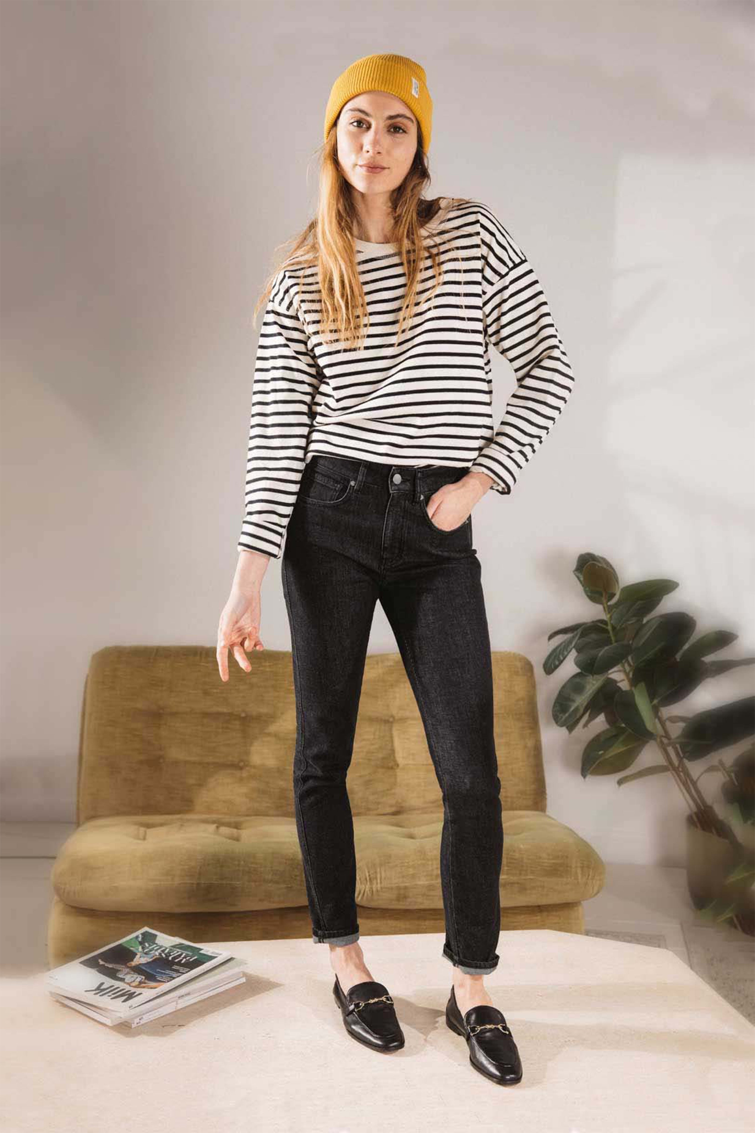 le-pantalon-jeans-homme-jean-slim-vintage-noir-stretch-recycl image 1