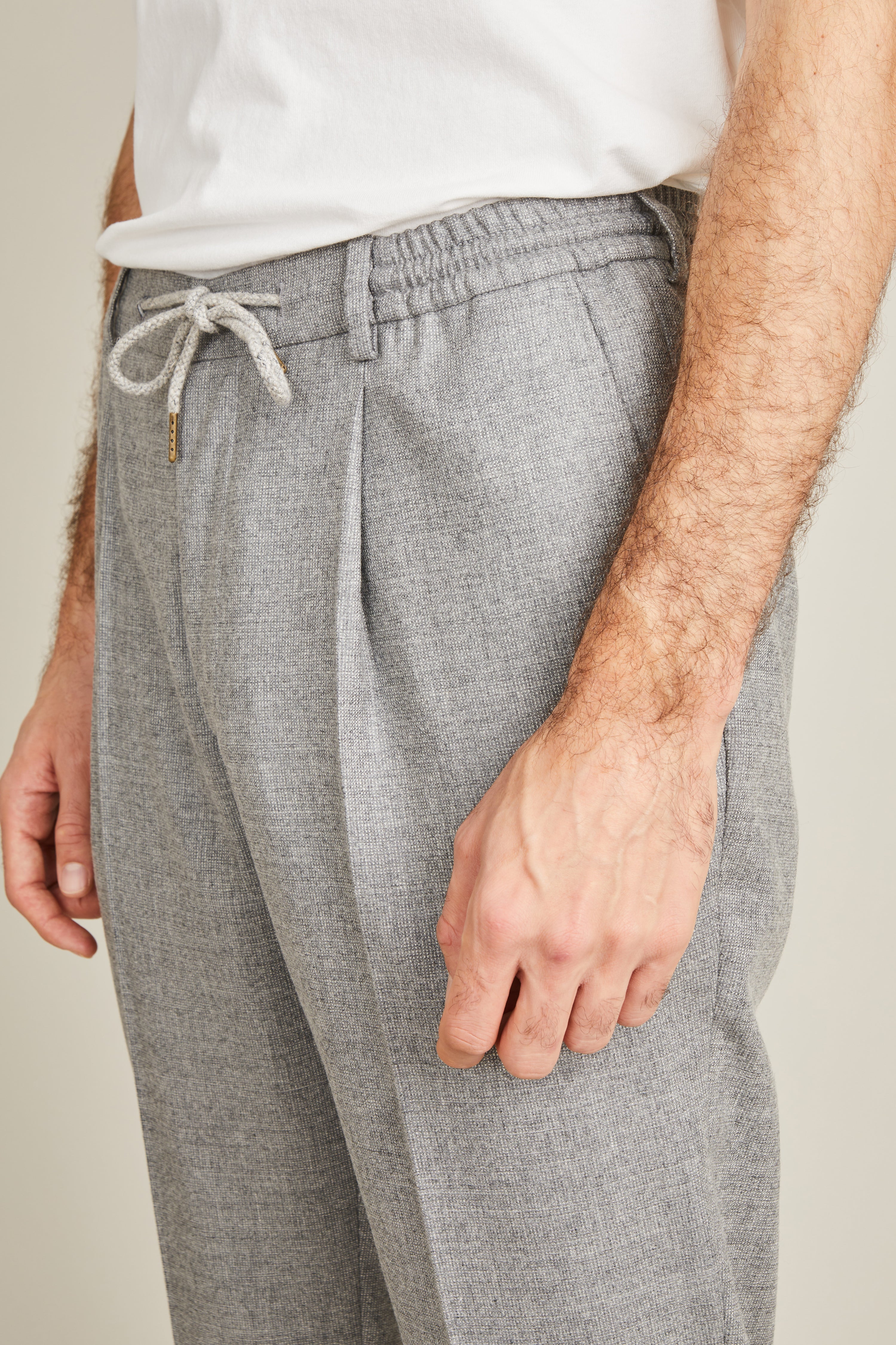 le-pantalon-jogpant-flanelle-gris-pantalon-laine-m-rinos image 3