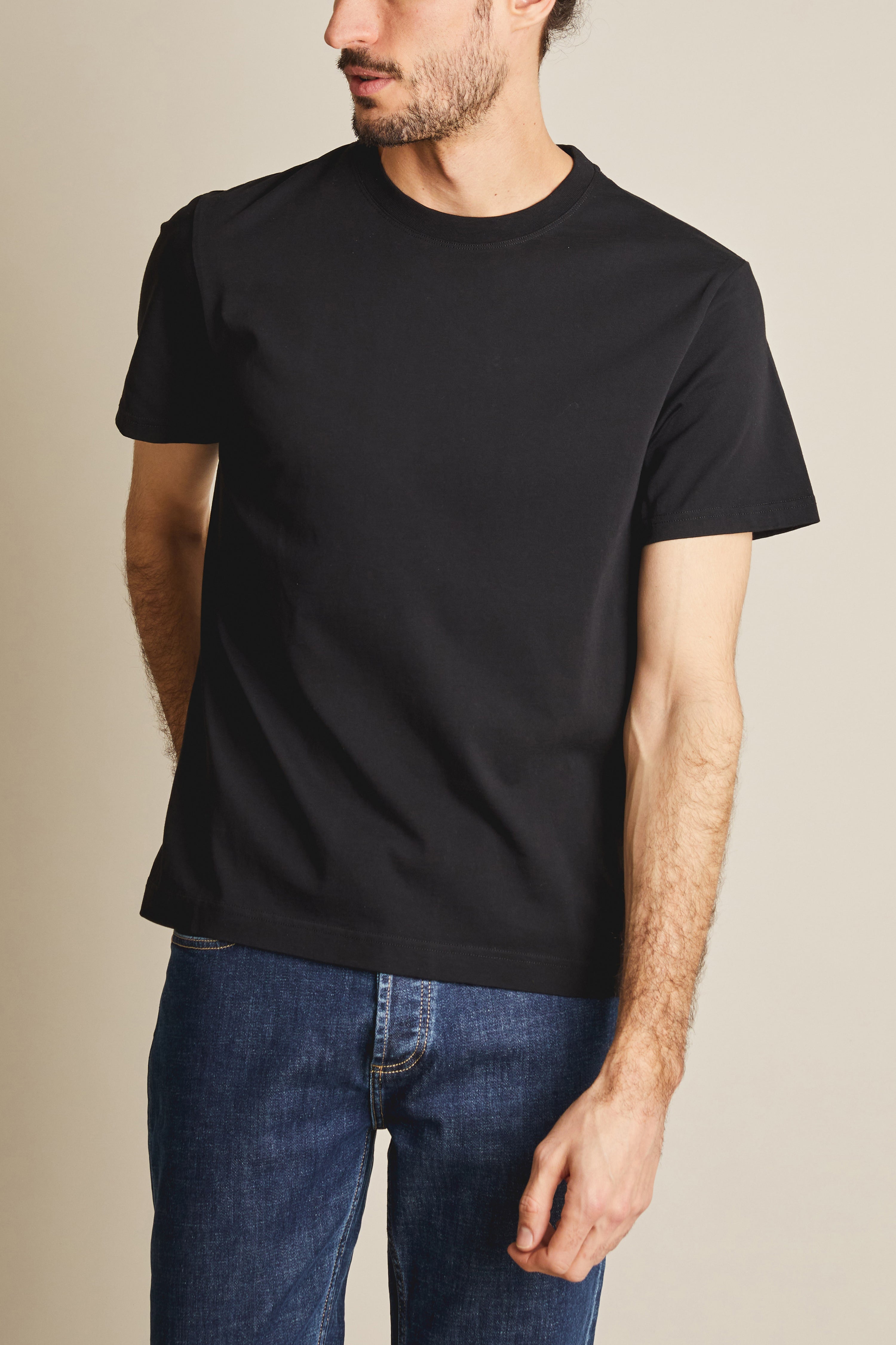 le-pantalon-fm-lpts-7-t-shirt-noir-coton-bio-homme image 5