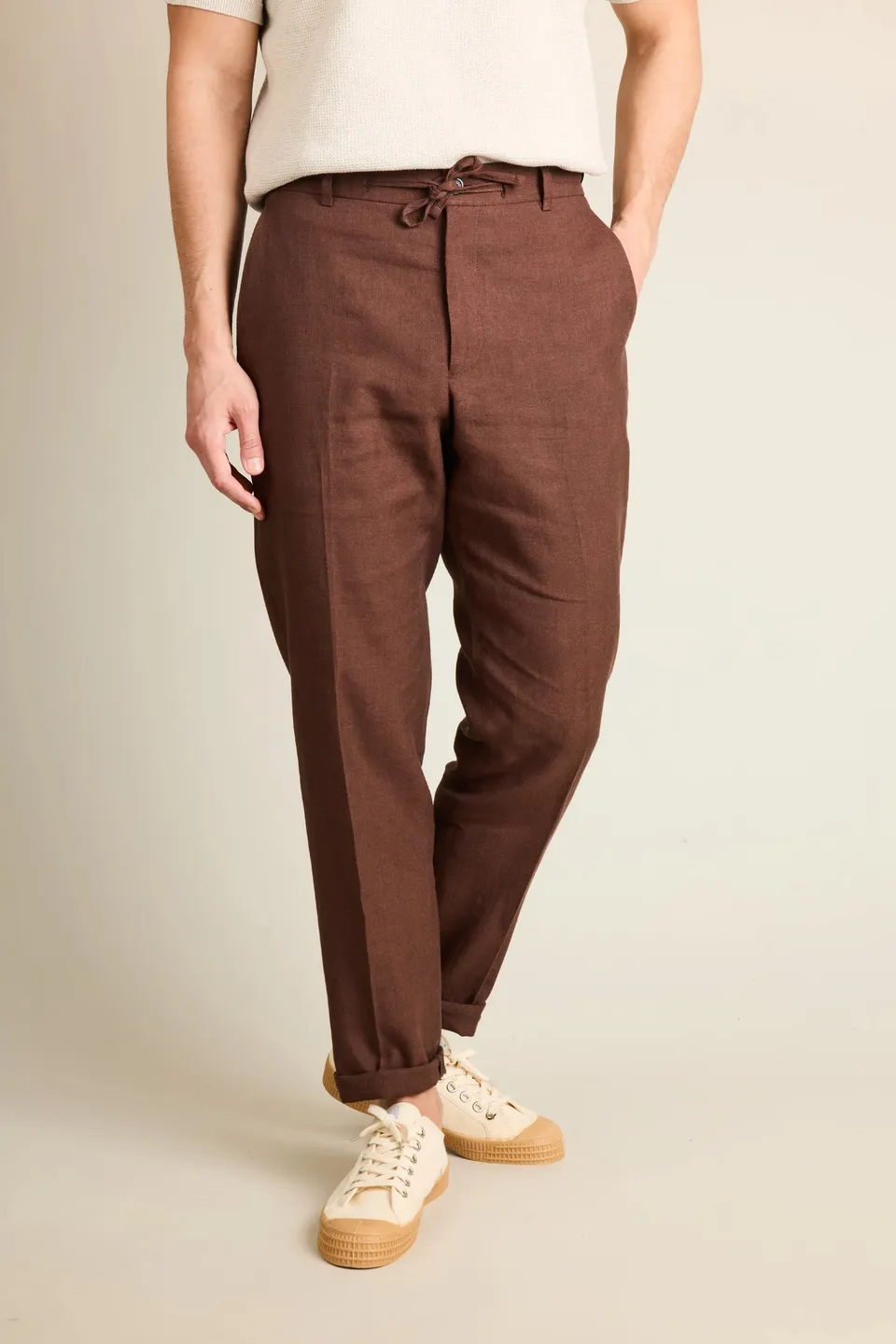 le-pantalon-chinos-homme-fm-lplc-4-pantalon-lin-b-ne-coton image 1