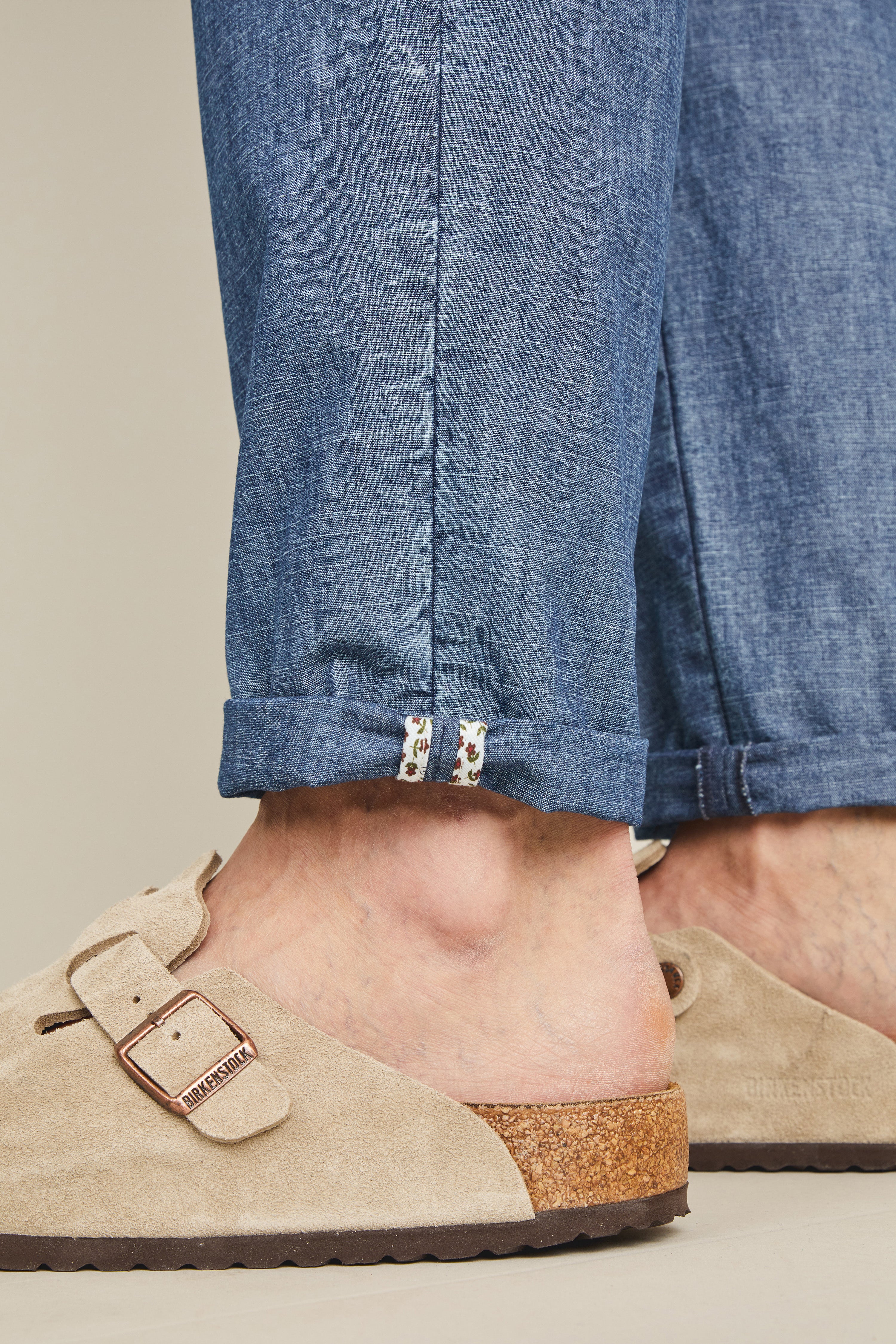 le-pantalon-jogpant-chambray-bleu-pantalon-homme-coton image 6