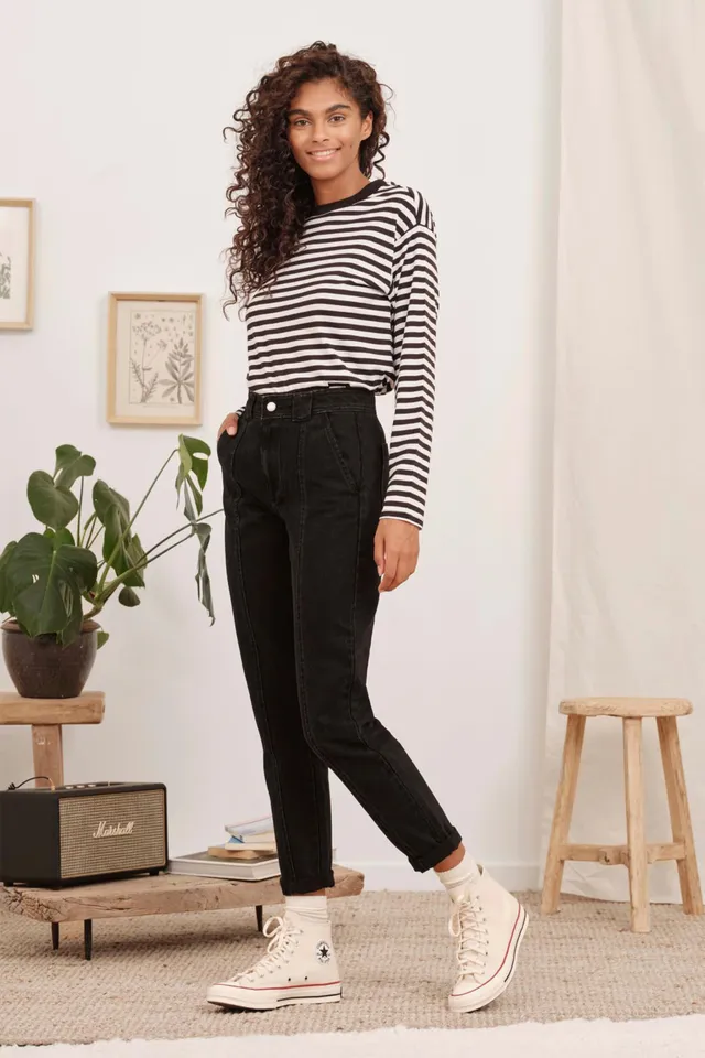 le-pantalon-jean-fm-lpwd-13-jean-carotte-noir-bio image 1