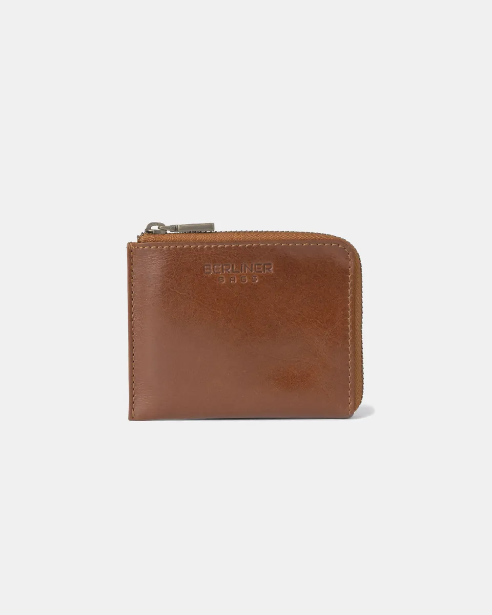 berliner-bags-mark-portefeuille-zip-cuir-cognac-mini image 1