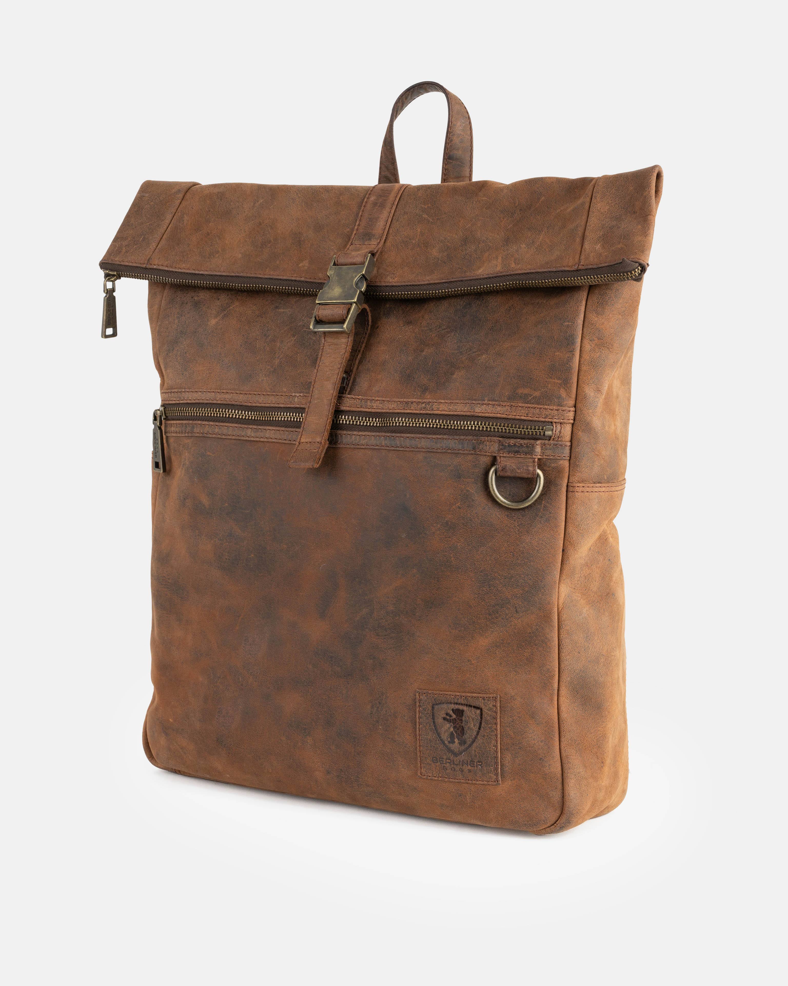 berliner-bags-utrecht-xl-sac-dos-cuir-earth-vintage image 3