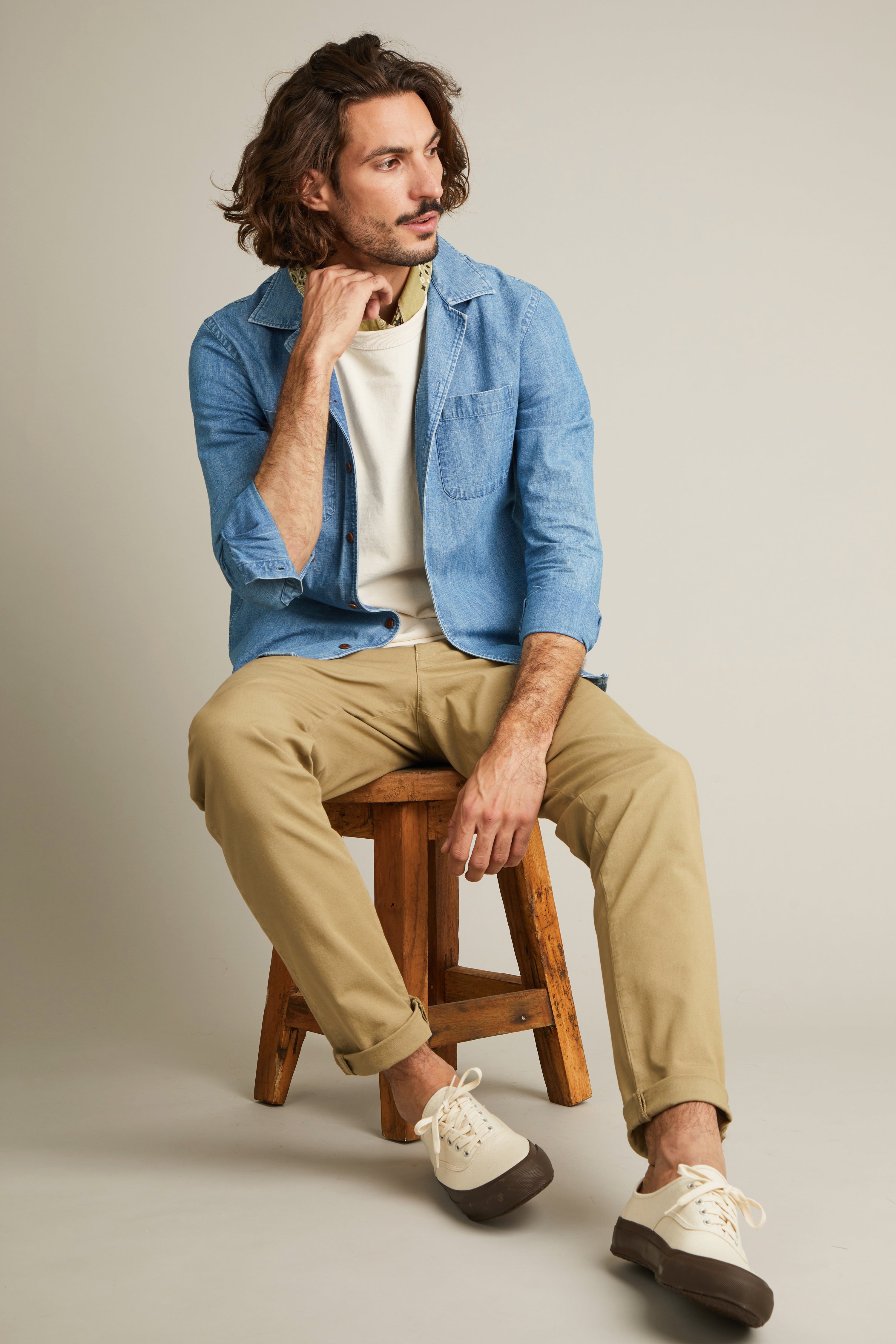 le-pantalon-chinos-homme-chino-sport-beige-carotte image 4