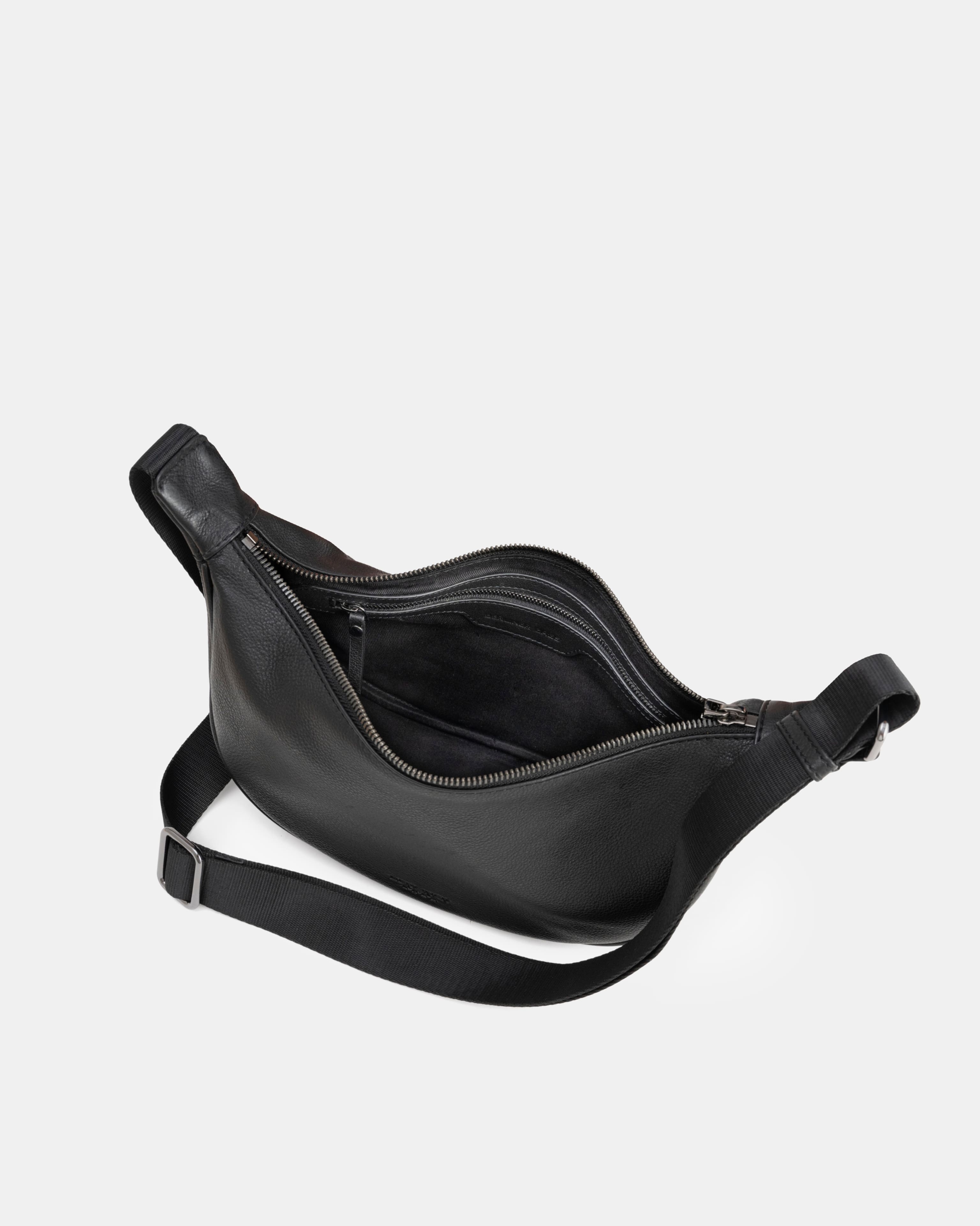 berliner-bags-luna-sac-crois-cuir-noir-demi-lune image 3