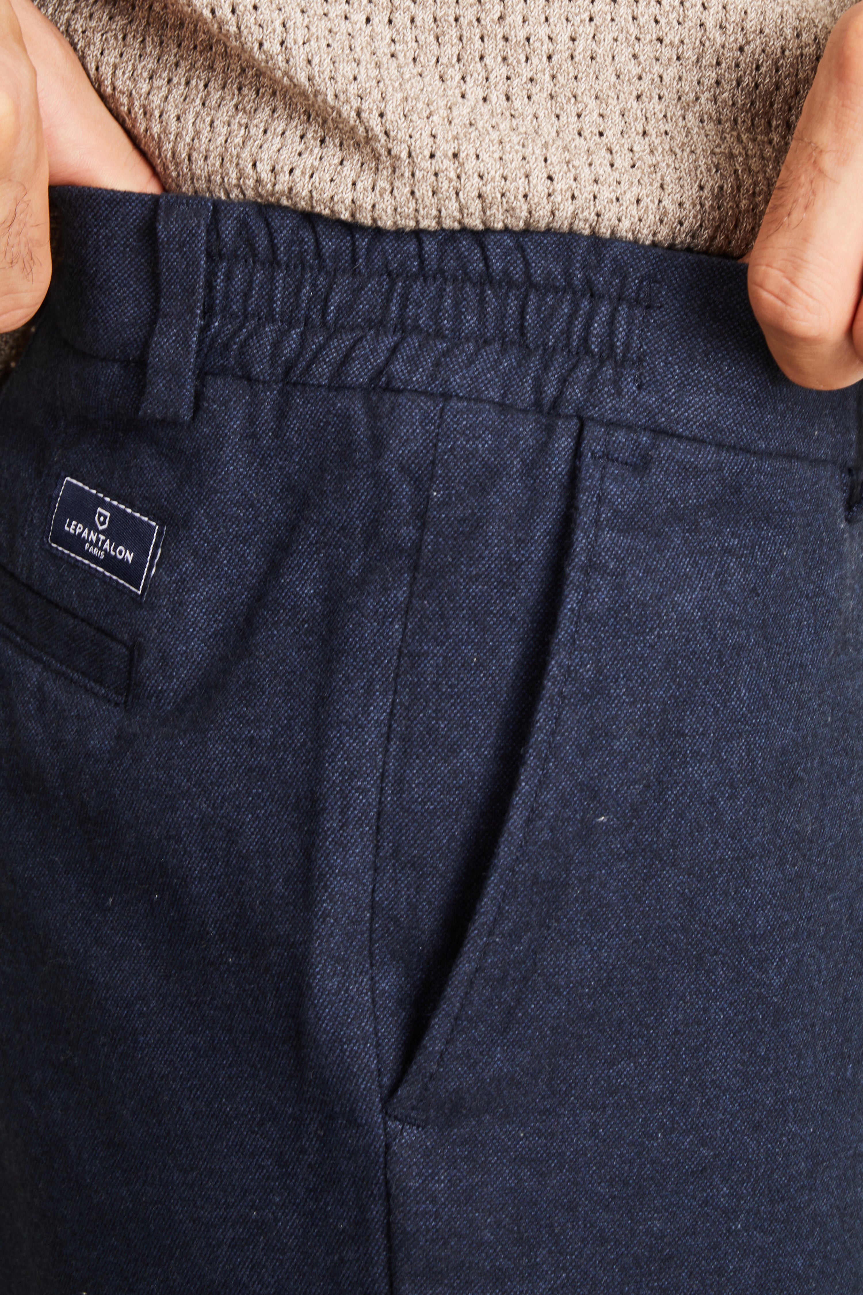 le-pantalon-chino-chaud-easy-bleu-marine-flanelle image 2