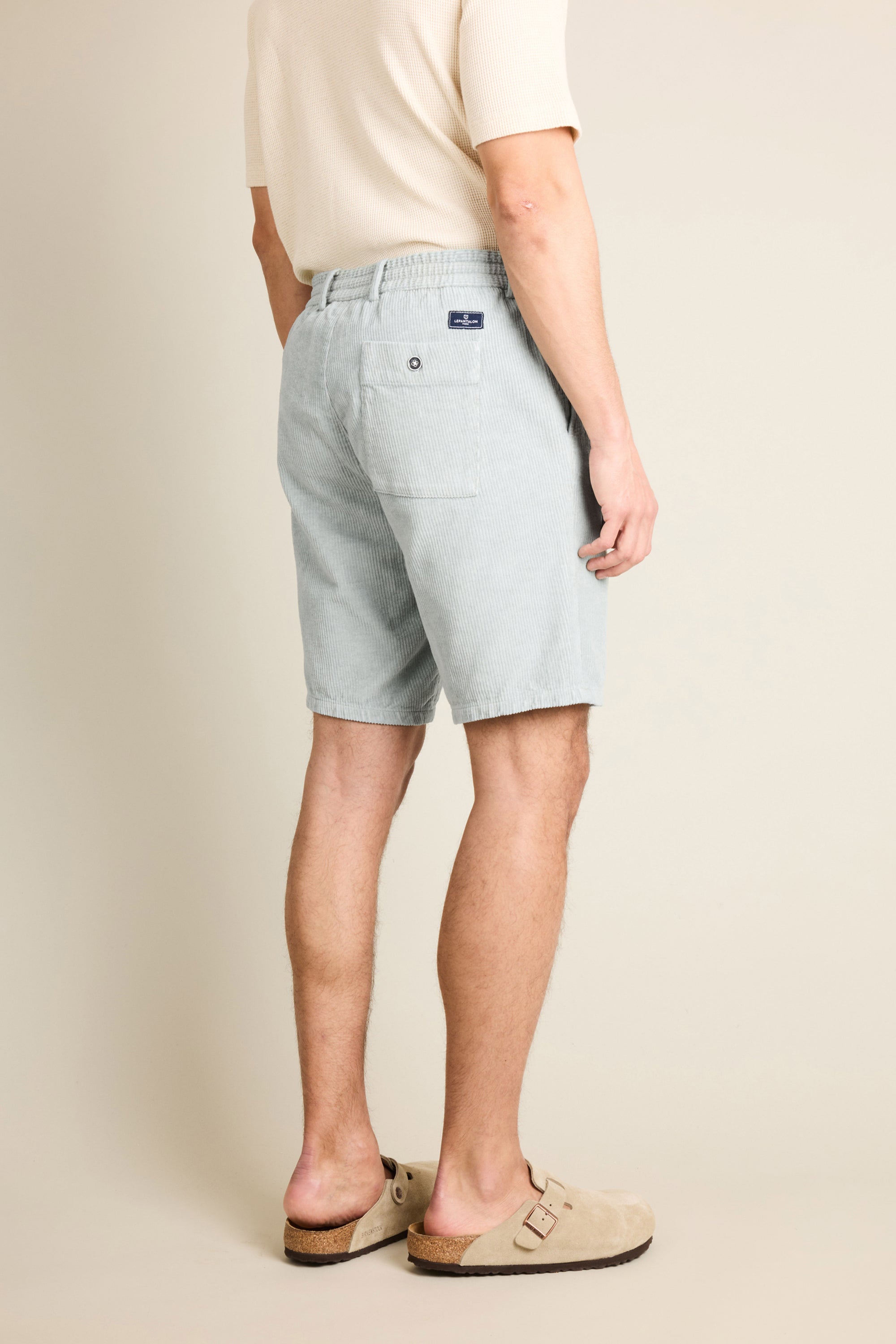 le-pantalon-bermudas-bermuda-velours-bleu-clair-coton-lin image 6