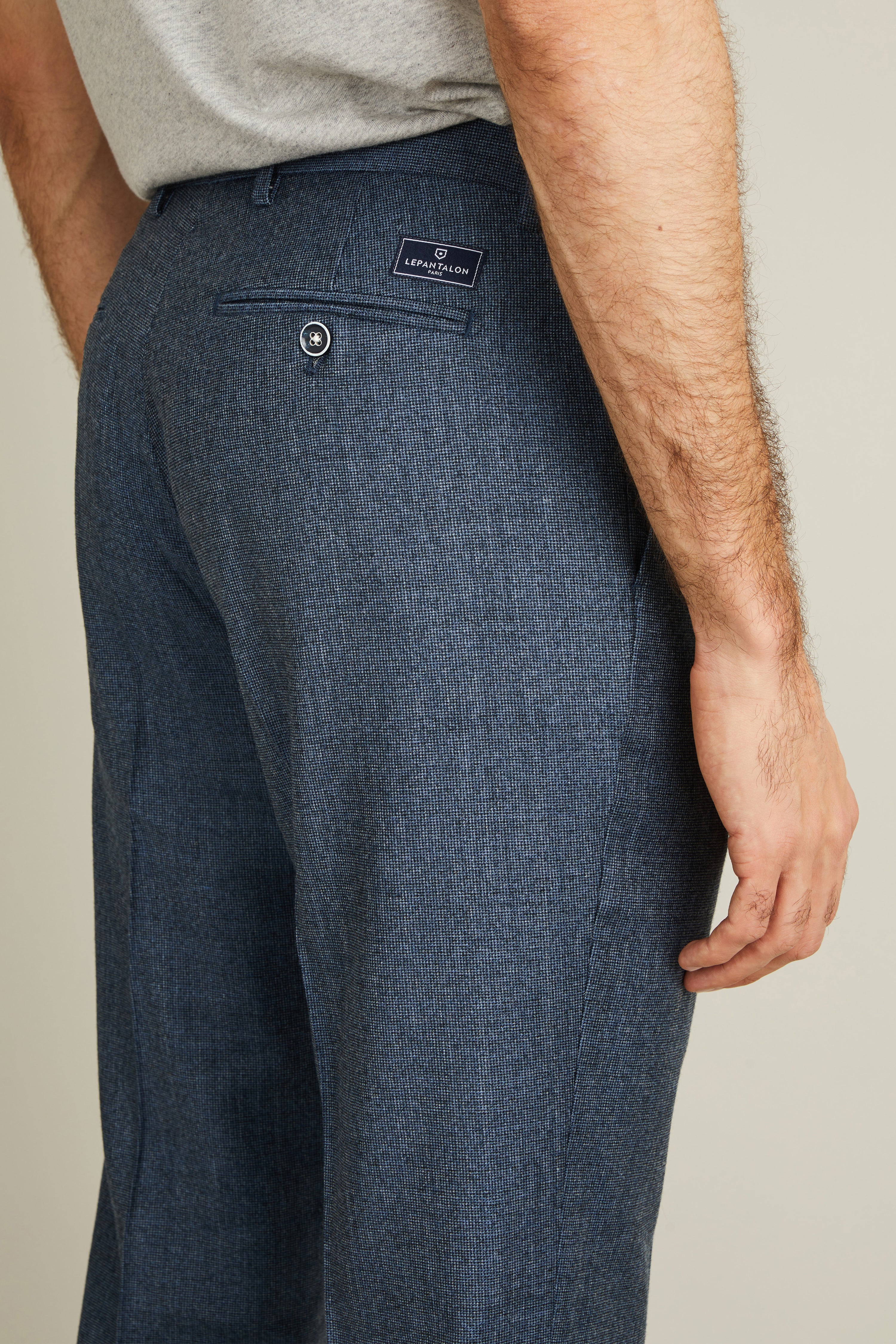 le-pantalon-flanelle-bleu-tweed-pantalon-laine-m-rinos-semi-slim image 3
