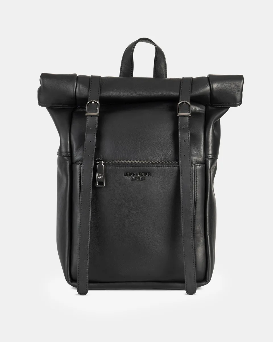 berliner-bags-lille-sac-dos-cuir-noir-ordinateur image 1