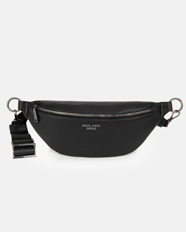 berliner-bags-mona-xl-sac-banane-cuir-noir-taille-r-glable image 1