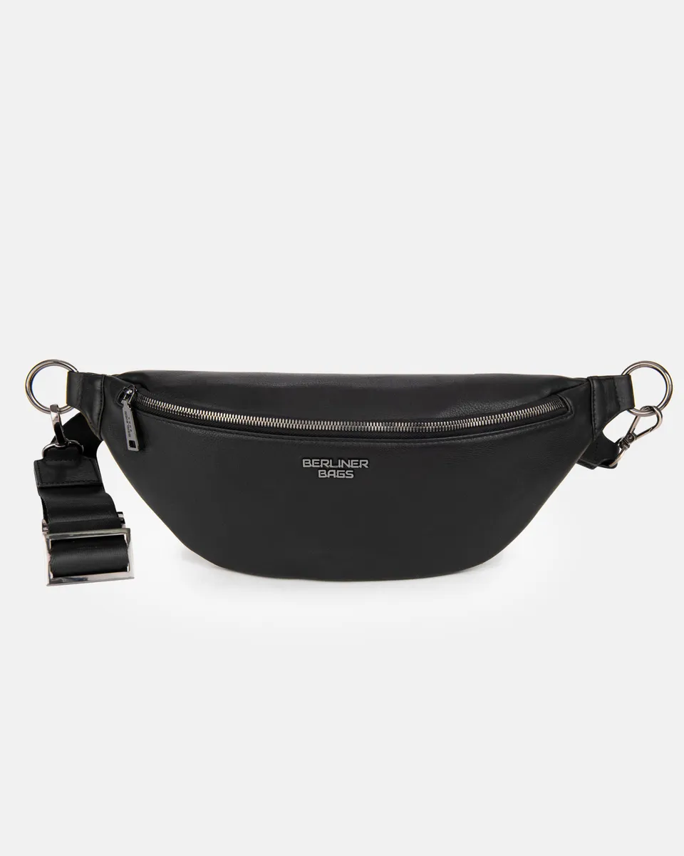 berliner-bags-mona-xl-sac-banane-cuir-noir-taille-r-glable image 1