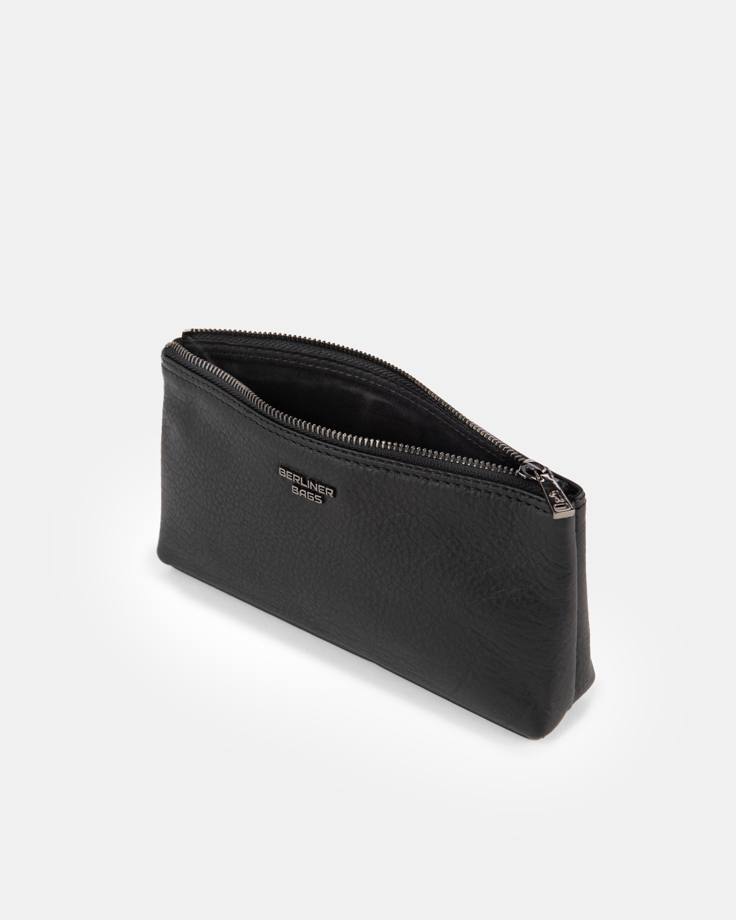 berliner-bags-anna-xs-mini-trousse-cuir-noir-coton image 3