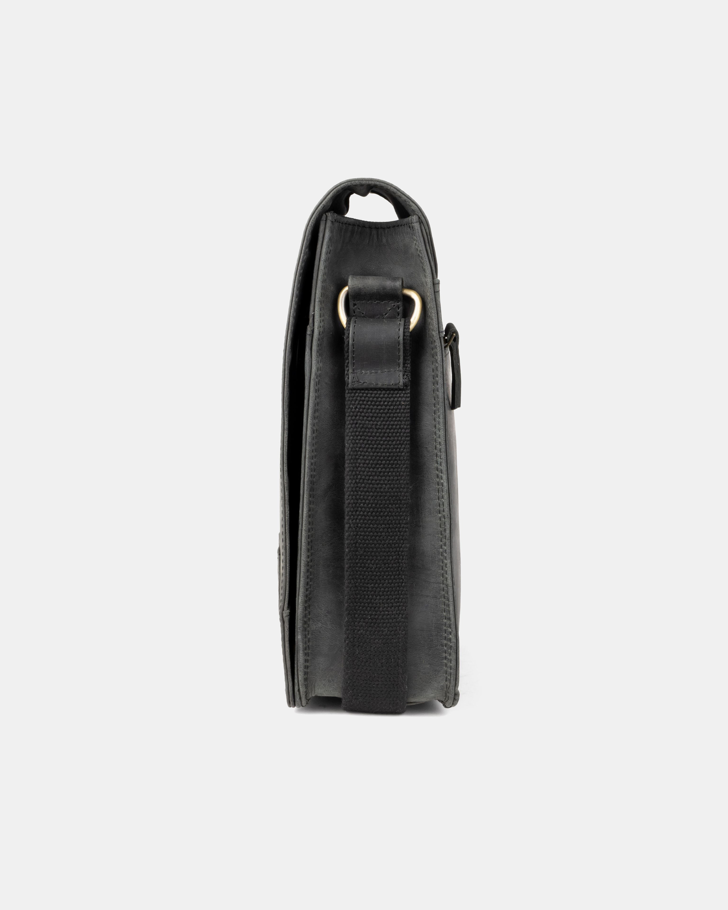 berliner-bags-konrad-sac-messager-homme-cuir-gris-fonc image 5