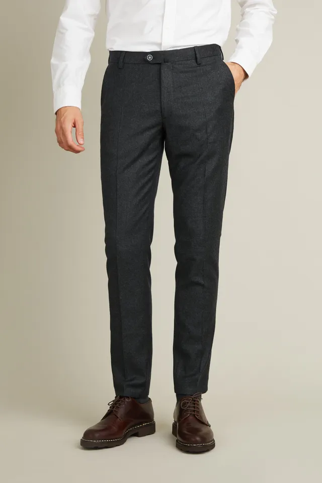 le-pantalon-flanelle-fm-lpfr-2-pantalon-homme-gris-anthracite-laine image 1