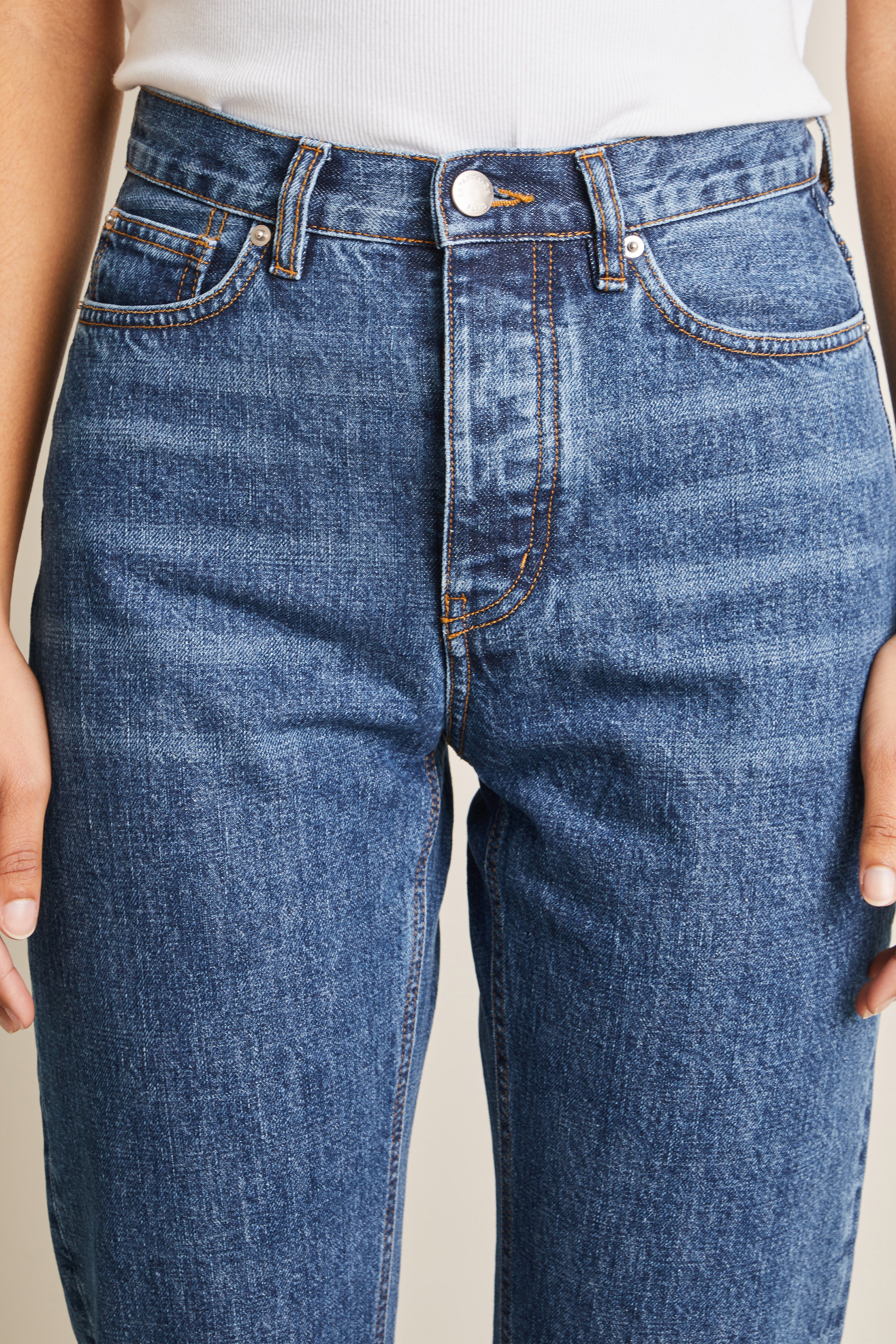 le-pantalon-jeans-homme-jean-droit-bleu-coton-bio image 3