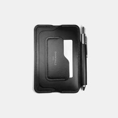 darksails-ceintures-tui-carnet-a6-cuir-noir-bureau image 2