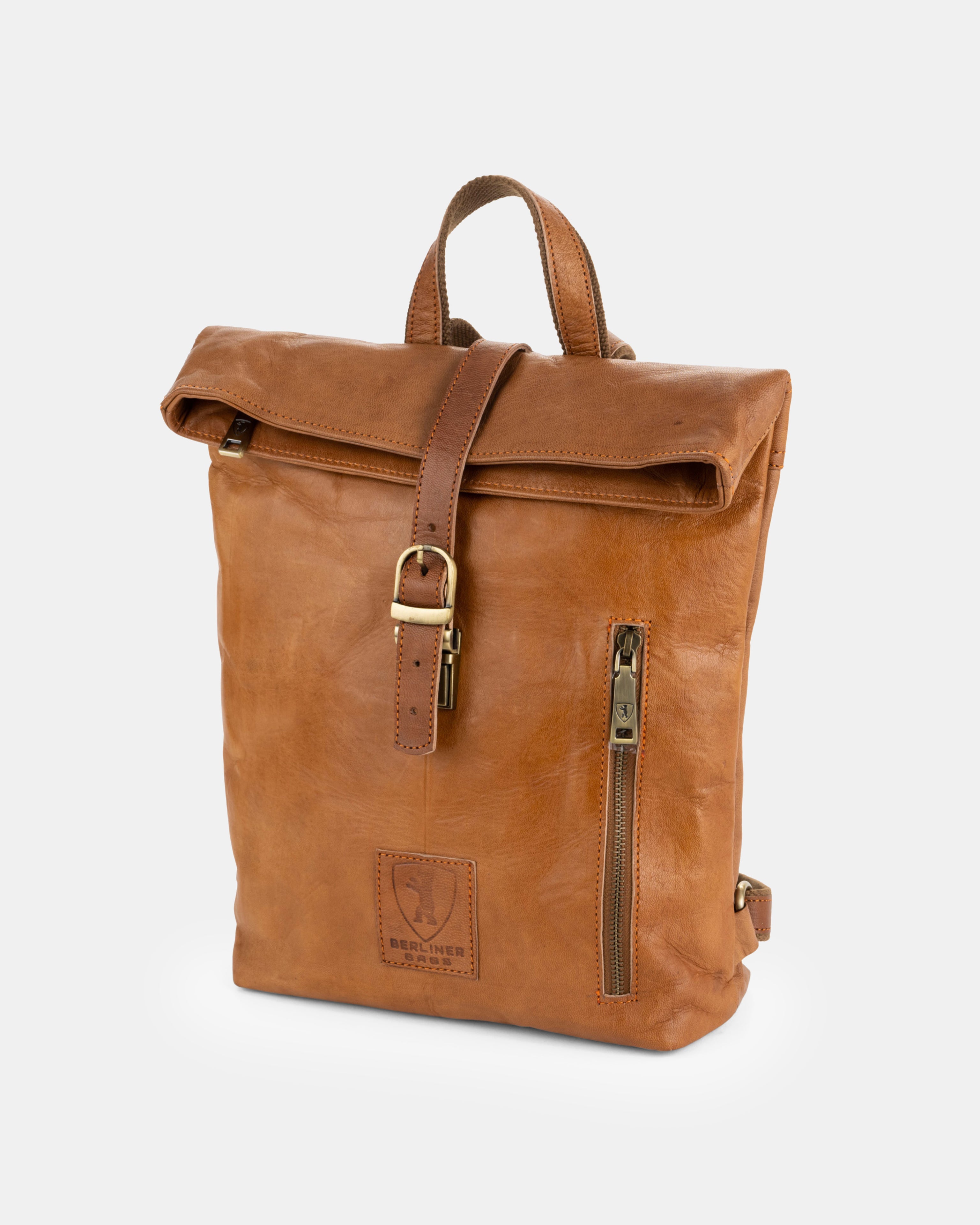berliner-bags-seattle-sac-dos-cuir-vintage-brown image 2
