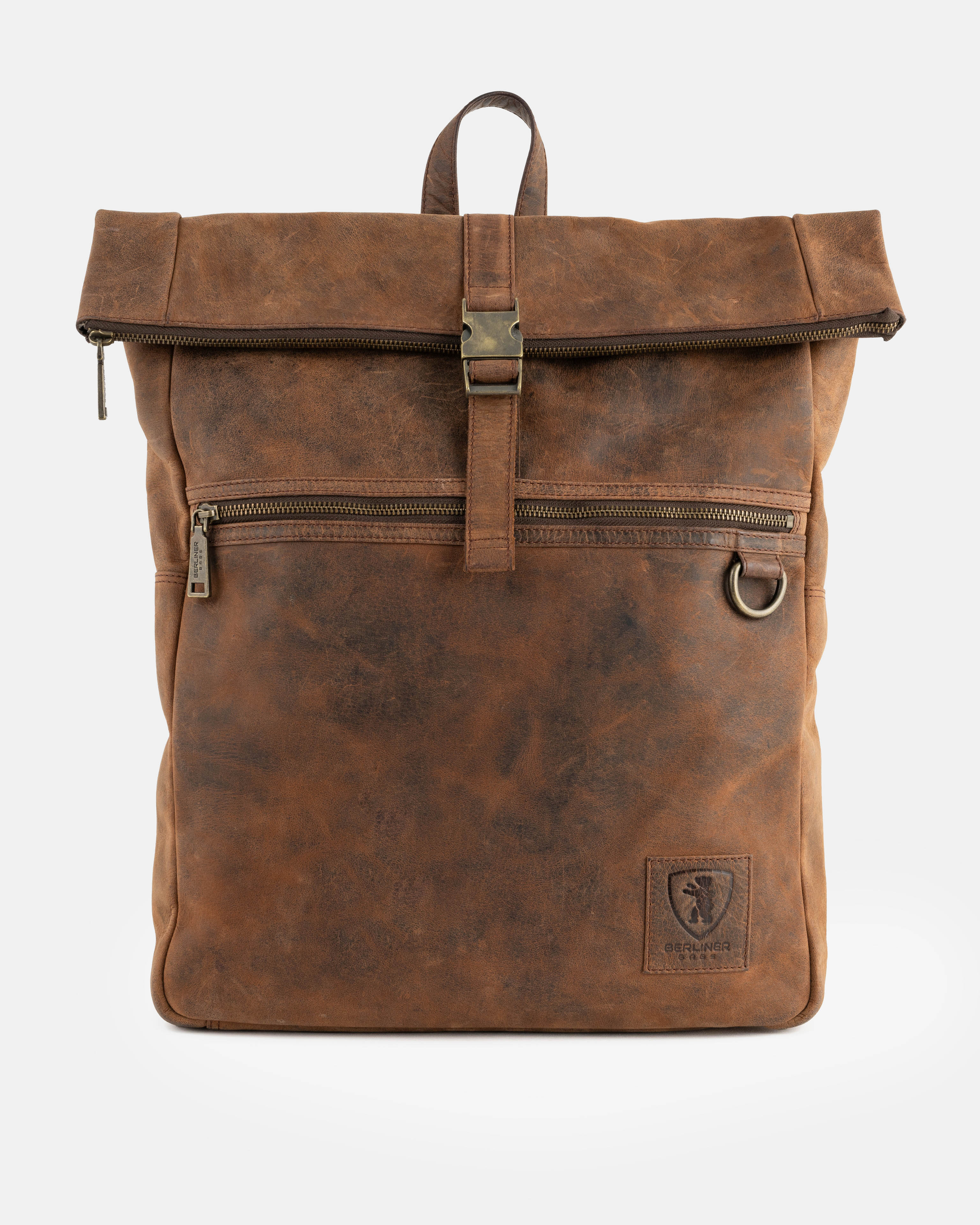 berliner-bags-utrecht-xl-sac-dos-cuir-earth-vintage image 1