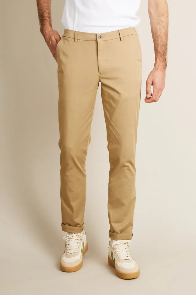 le-pantalon-chinos-homme-easy-beige-chino-semi-slim image 1