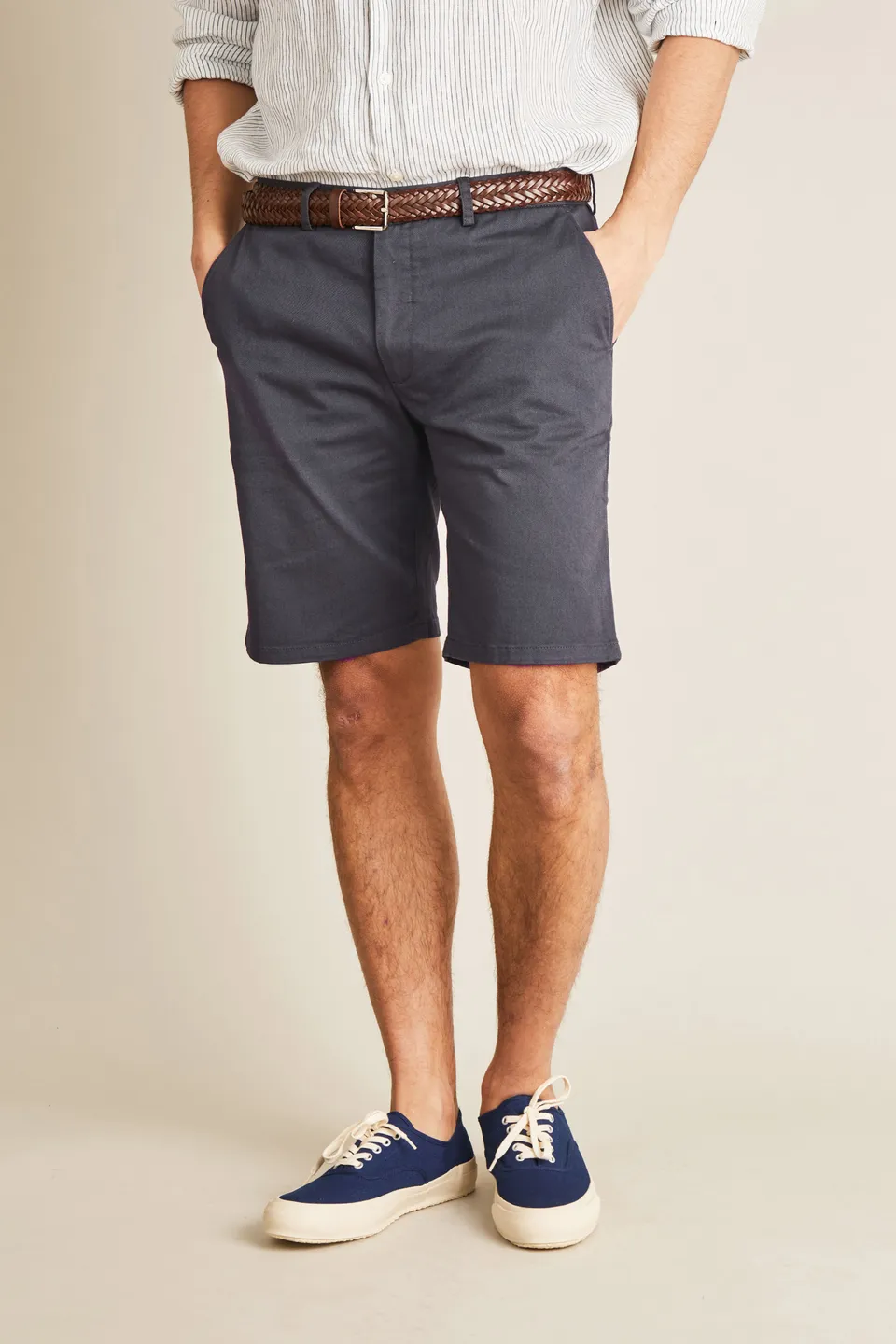 le-pantalon-bermudas-bermuda-gris-anthracite-coton image 1