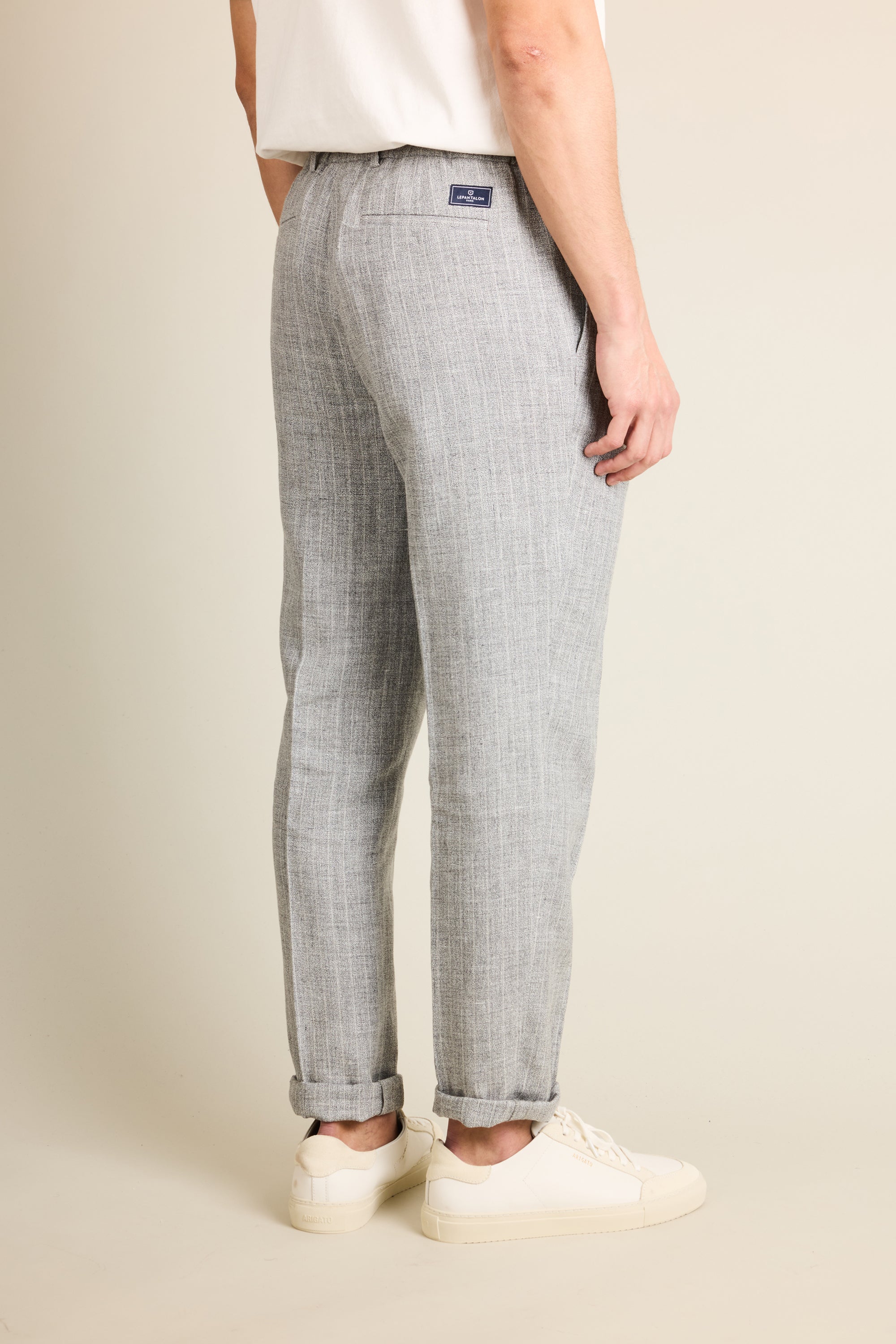 le-pantalon-jogpant-lin-coton-ray-gris-jogging-lin image 6